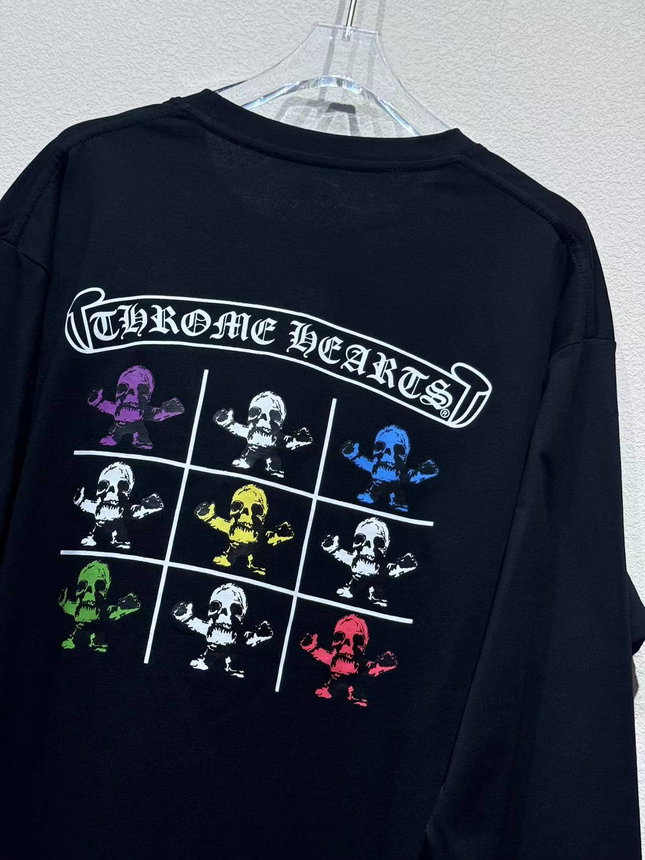 Chrome Hearts × Foti Multicolor Graphic Long Sleeve Tee – Rare Limited Edition, Pre-Owned Like New