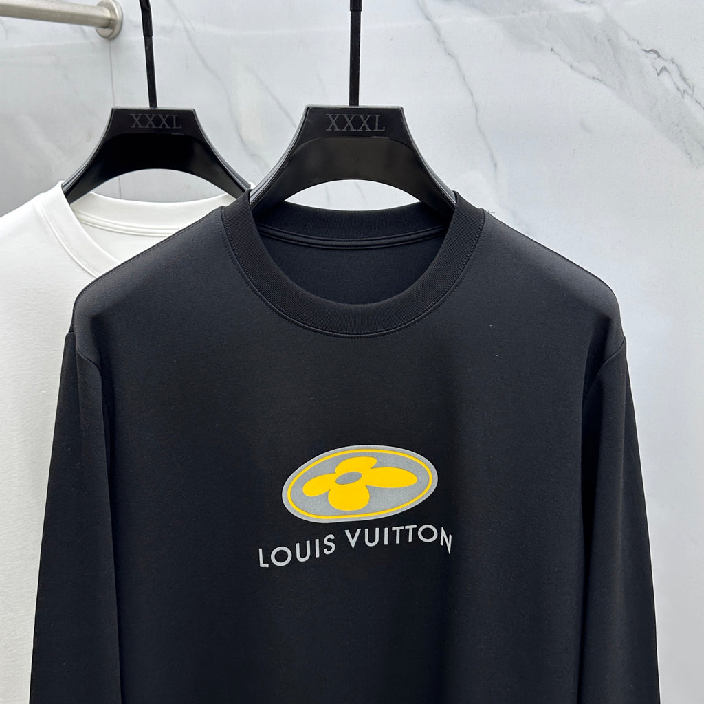 Louis Vuitton 2025SS Men’s Long Sleeve Logo T-Shirt – Casual Luxury Streetwear, Near New Condition
