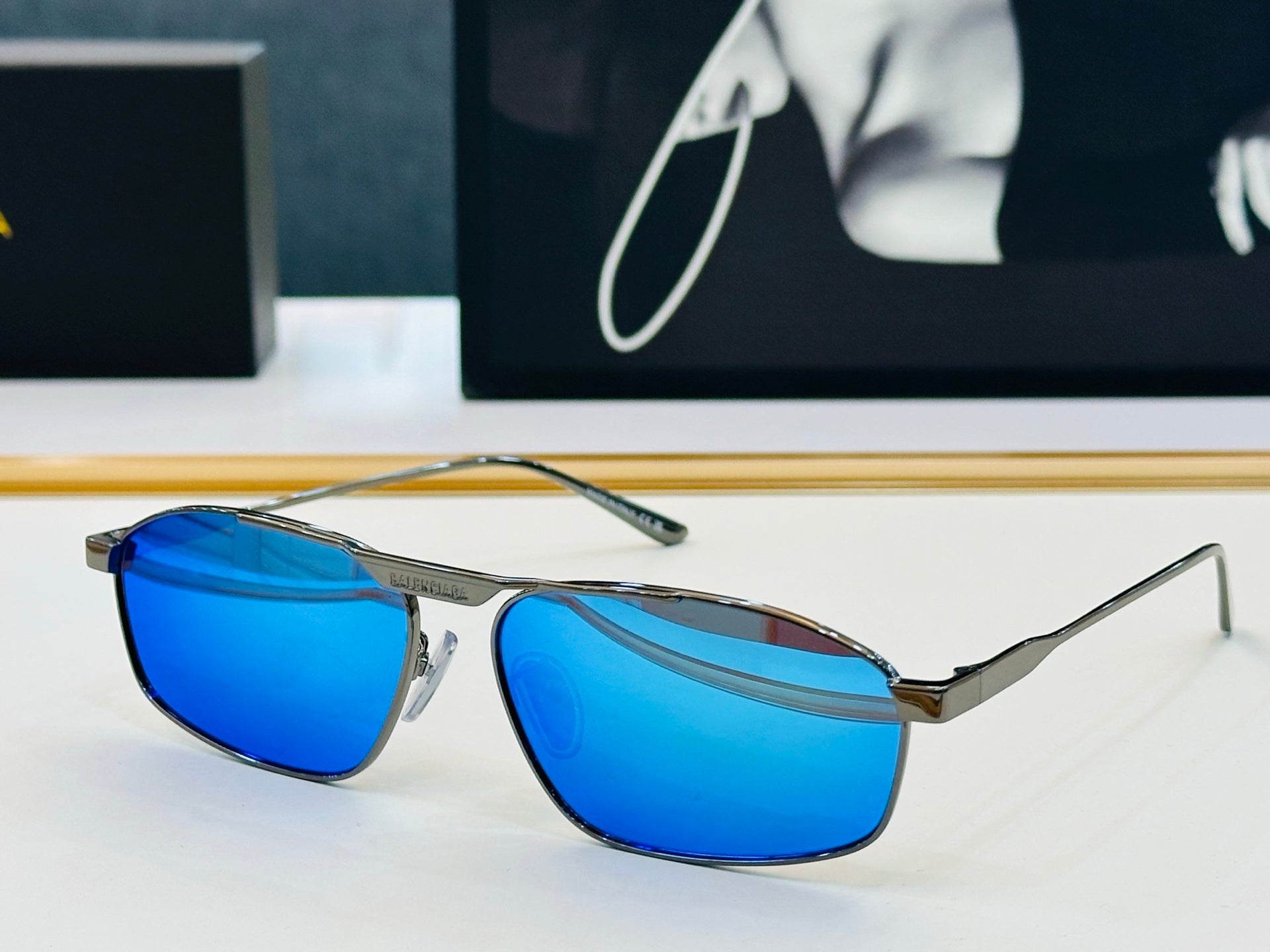 Balenciaga BB0416S Sunglasses | Pre-Loved, Full Metal, Iconic Design