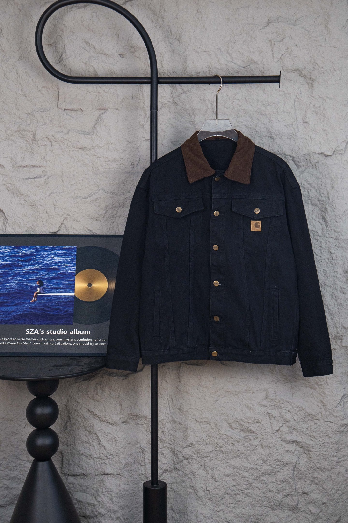 Carhartt Vintage 90s Denim Work Jacket – Rare Brown Collar Heavy Duty, Near New Condition