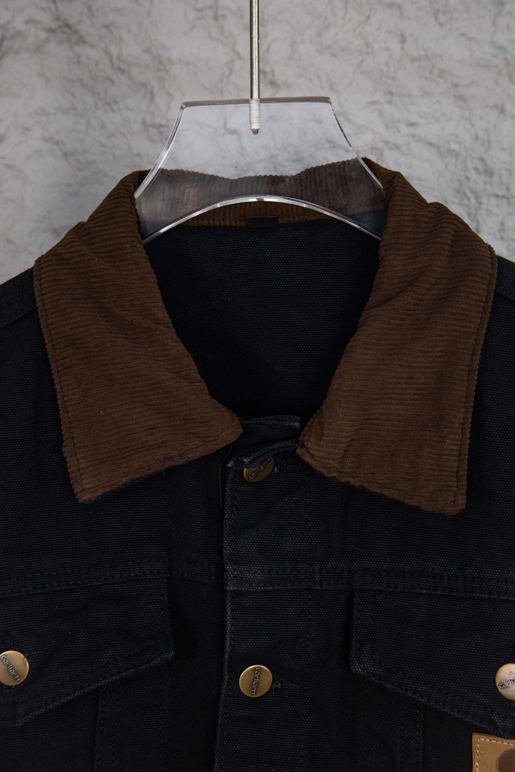 Carhartt Vintage 90s Denim Work Jacket – Rare Brown Collar Heavy Duty, Near New Condition