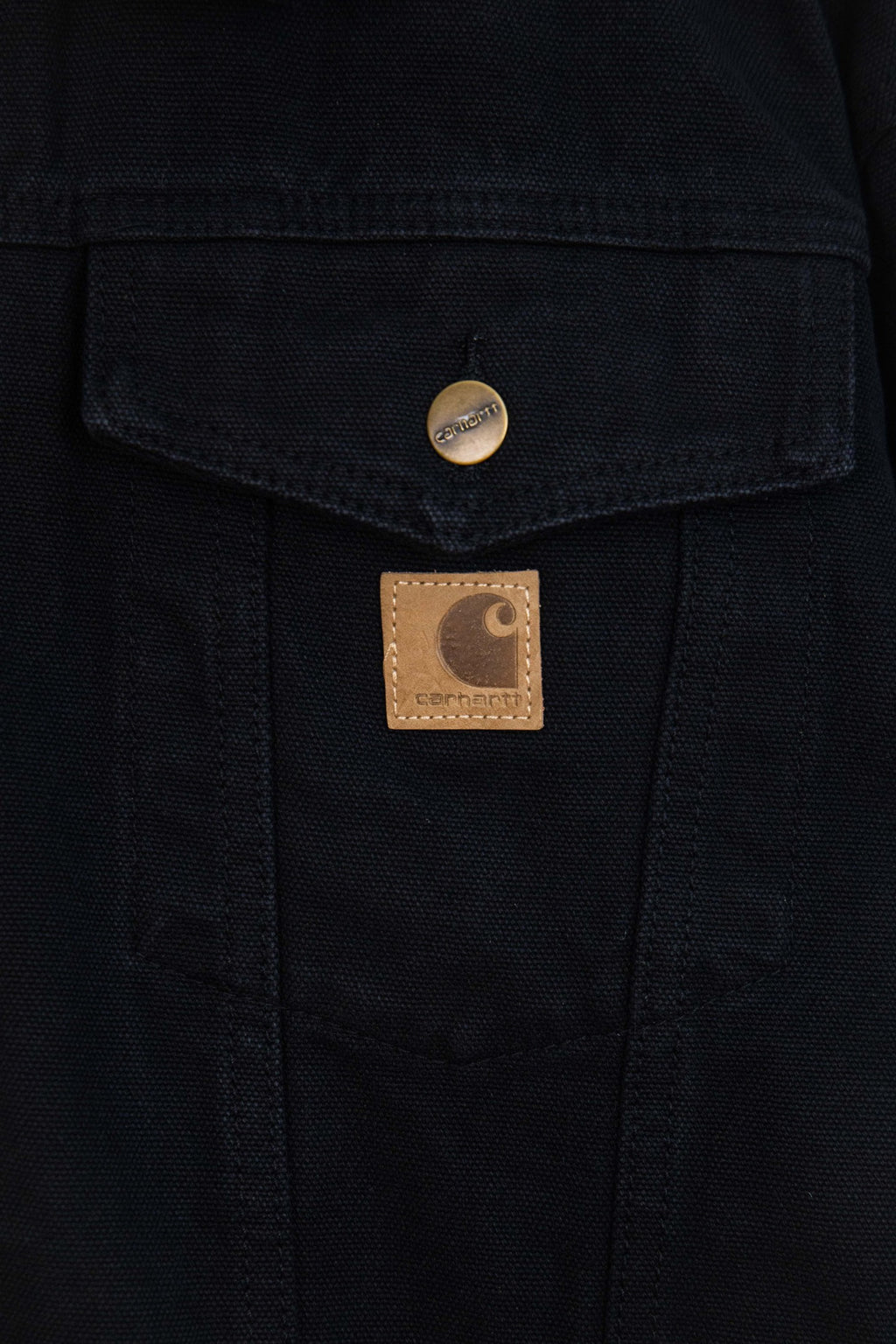 Carhartt Vintage 90s Denim Work Jacket – Rare Brown Collar Heavy Duty, Near New Condition