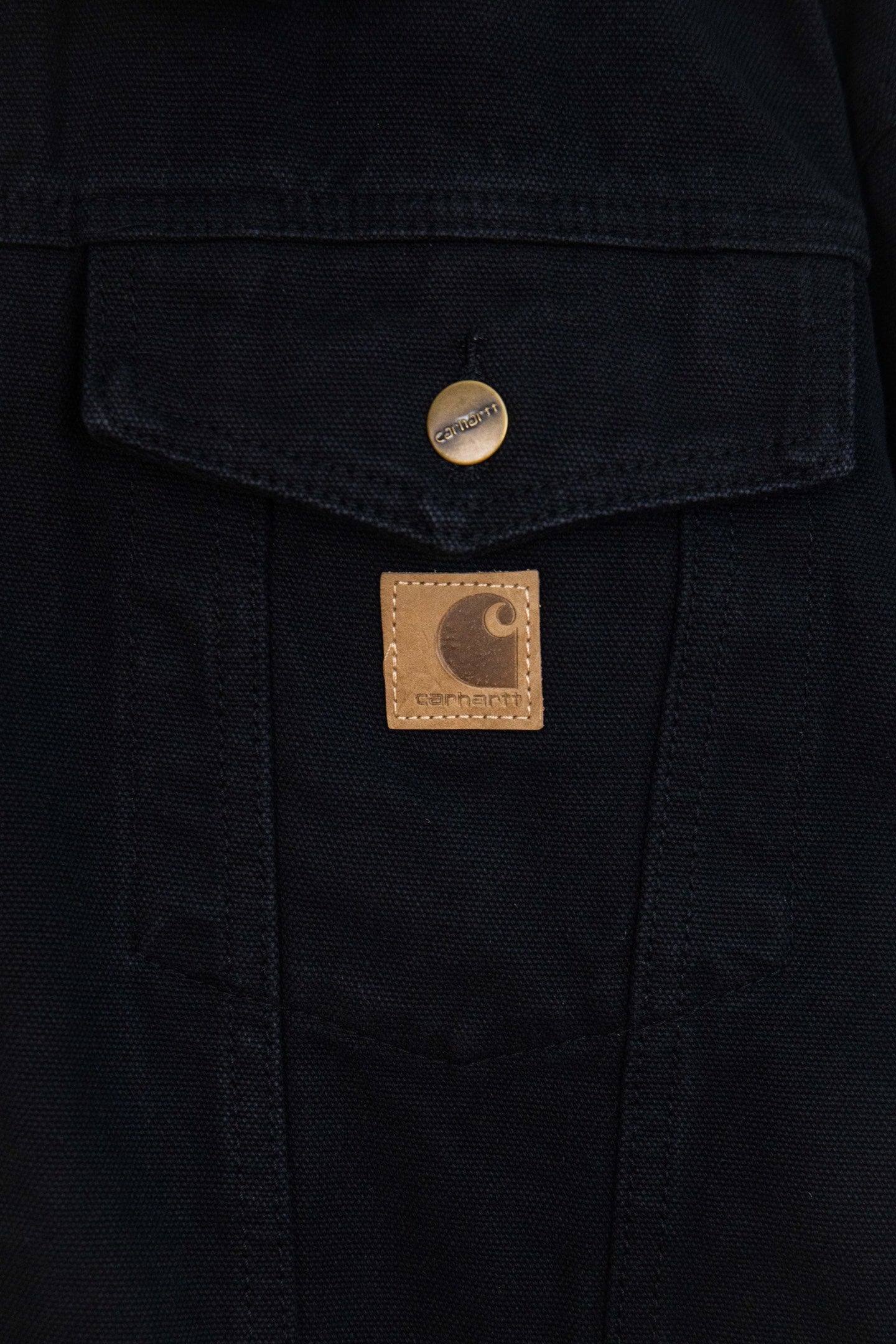Carhartt Vintage 90s Denim Work Jacket – Rare Brown Collar Heavy Duty, Near New Condition