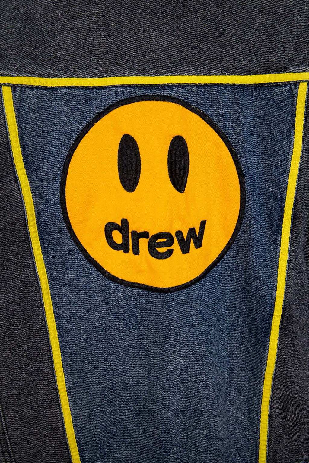 Luxury Vintage Collectible Denim Jacket – Iconic Smiley Patch, Bold Logo Embroidery, Rare Streetwear Edition