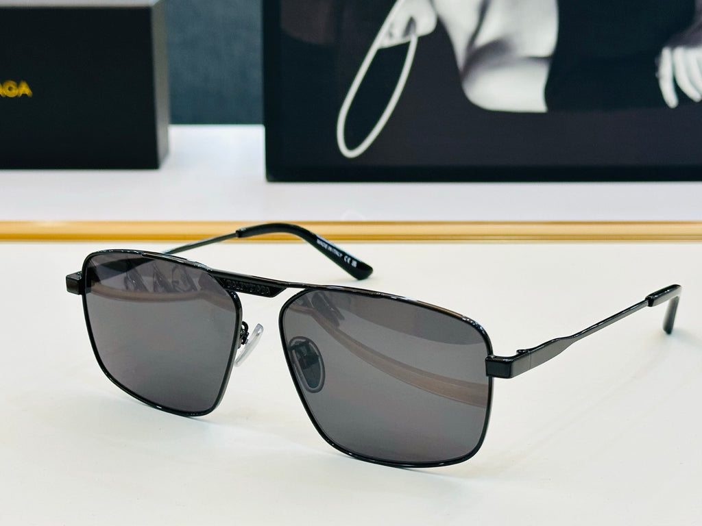 Pre-Owned Balenciaga BB0418SK Sunglasses – Authentic Metal Aviator Style