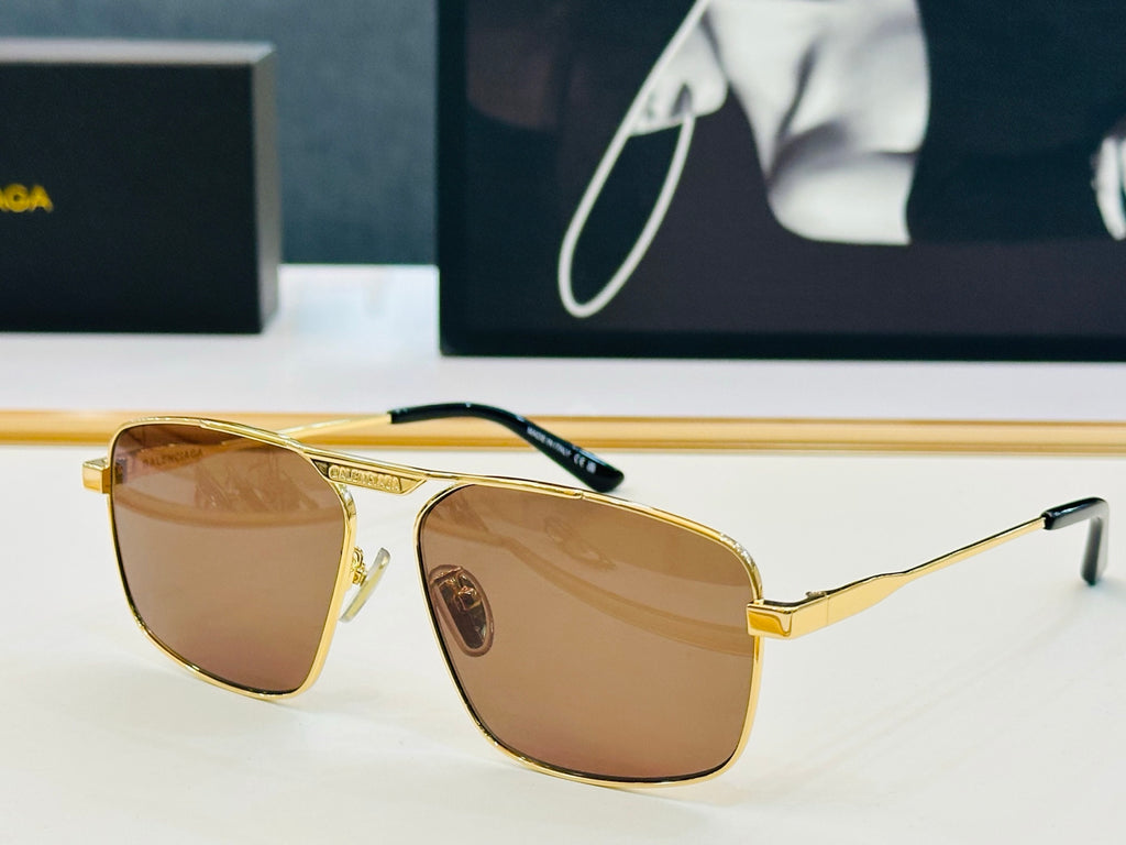 Pre-Owned Balenciaga BB0418SK Sunglasses – Authentic Metal Aviator Style