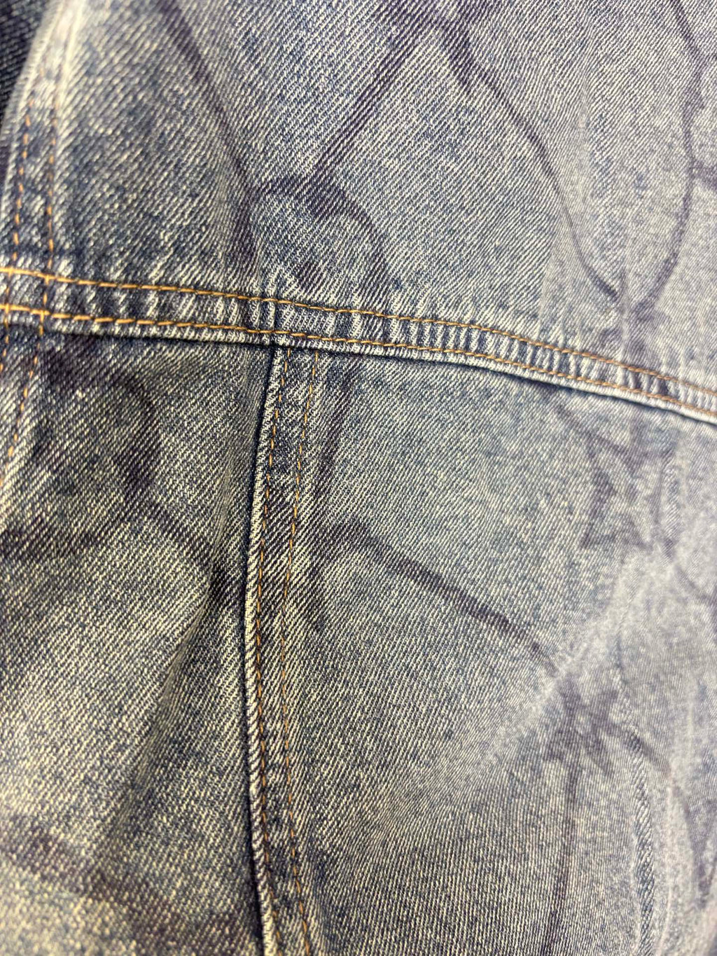 Pre-Owned LV Vintage Washed Denim Jacket – Classic Embroidery, Rare Collectible Piece