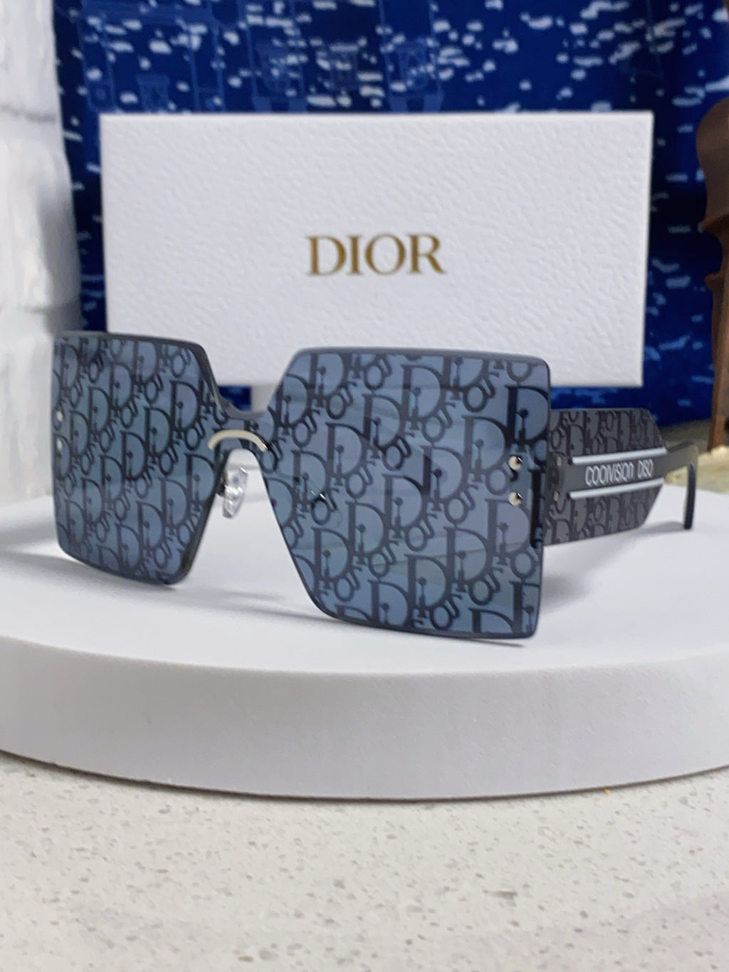 Pre-Owned Dior 30 Montaigne Frameless Logo Square Sunglasses – Authentic Couture Piece