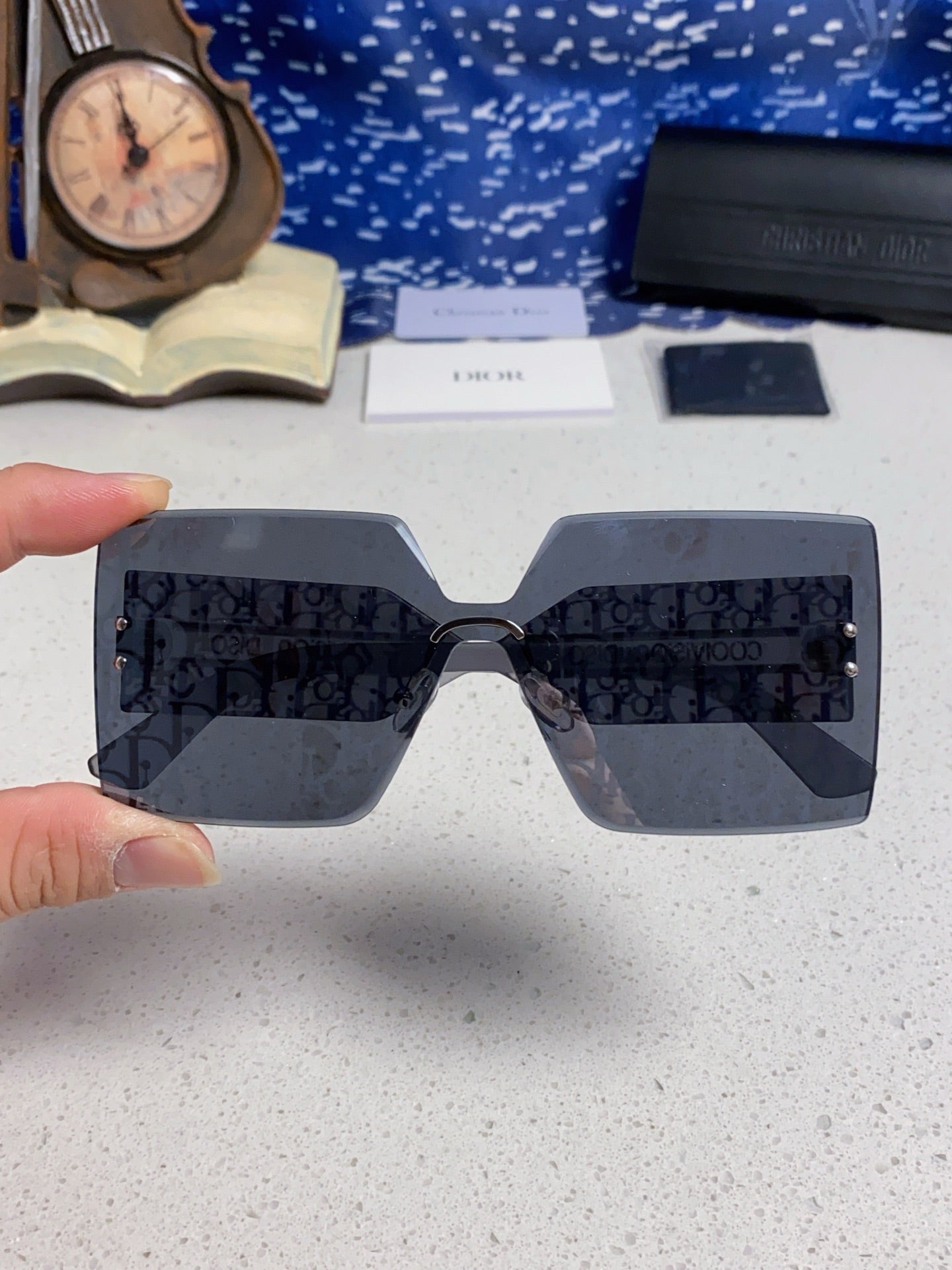 Pre-Owned Dior 30 Montaigne Frameless Logo Square Sunglasses – Authentic Couture Piece