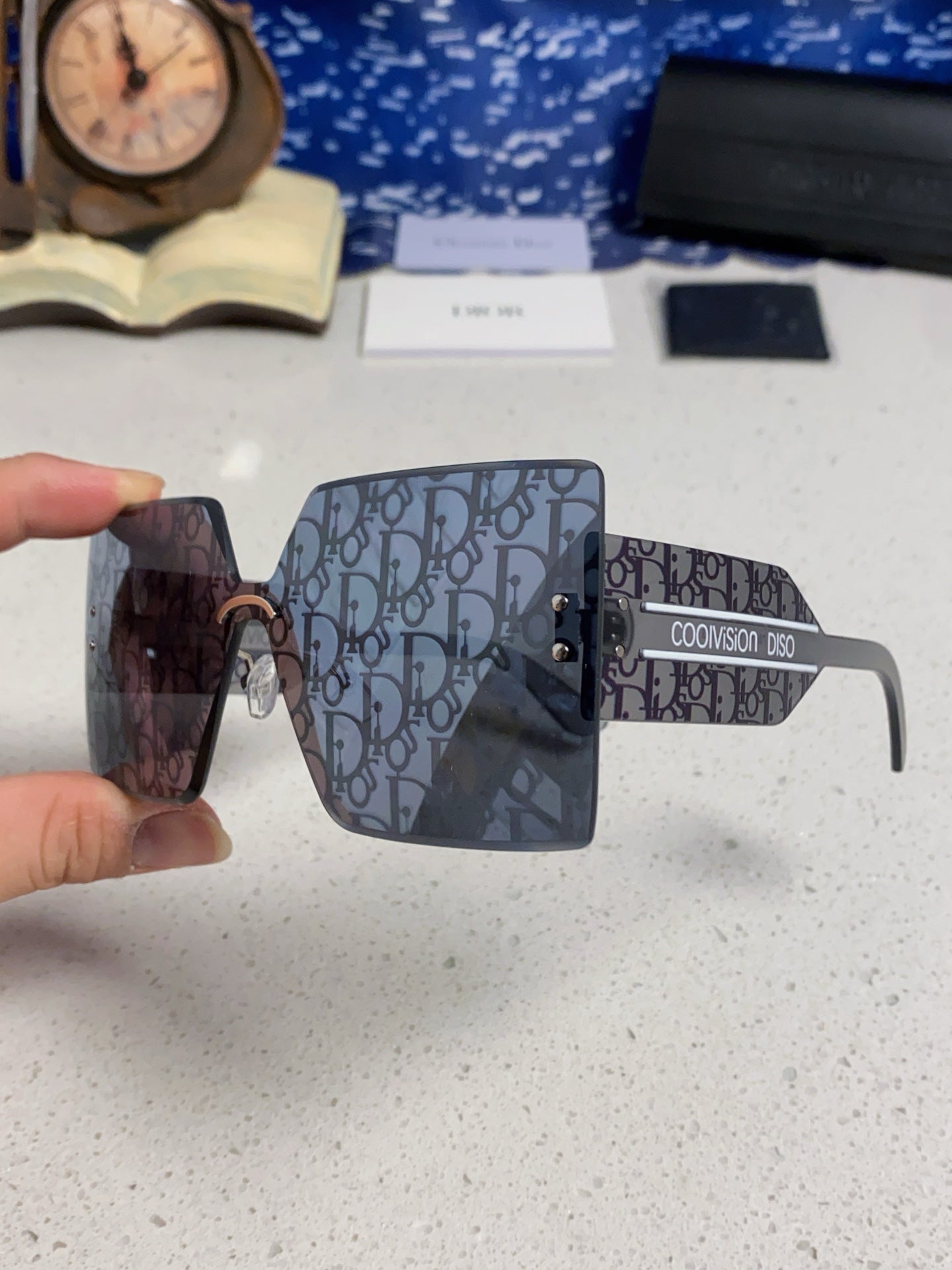 Pre-Owned Dior 30 Montaigne Frameless Logo Square Sunglasses – Authentic Couture Piece