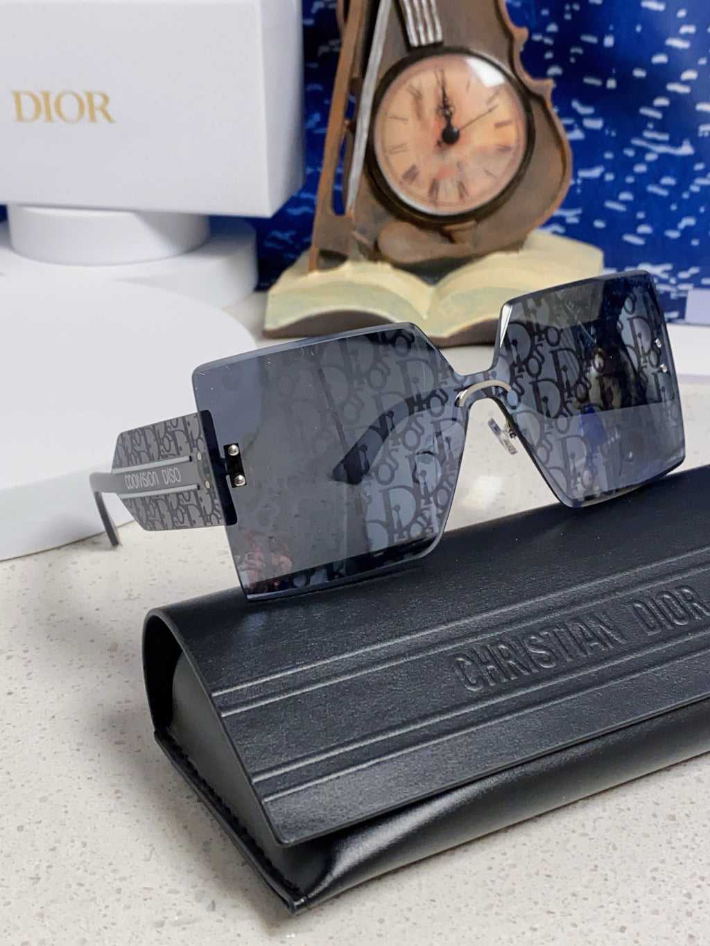 Pre-Owned Dior 30 Montaigne Frameless Logo Square Sunglasses – Authentic Couture Piece