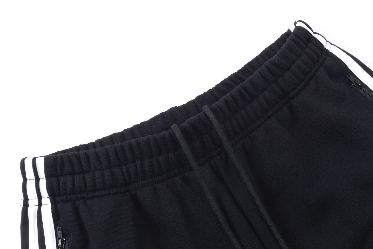 Pre-Owned Balenciaga x Adidas Collaboration Track Pants – Black Three Stripes, Embroidered Trefoil Logo, Luxury Athleisure