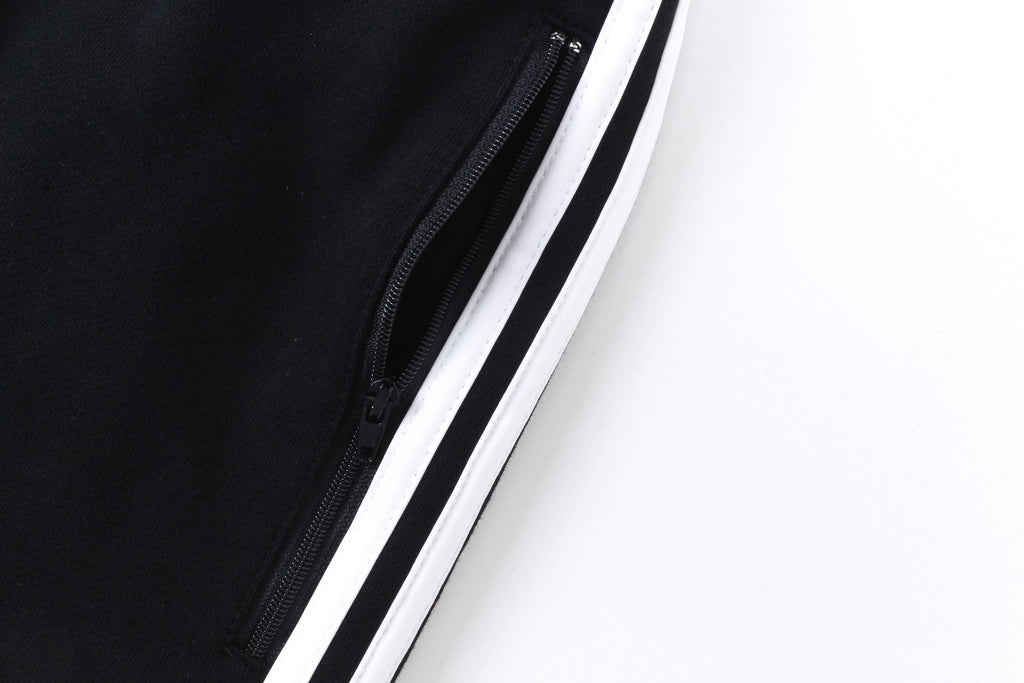 Pre-Owned Balenciaga x Adidas Collaboration Track Pants – Black Three Stripes, Embroidered Trefoil Logo, Luxury Athleisure