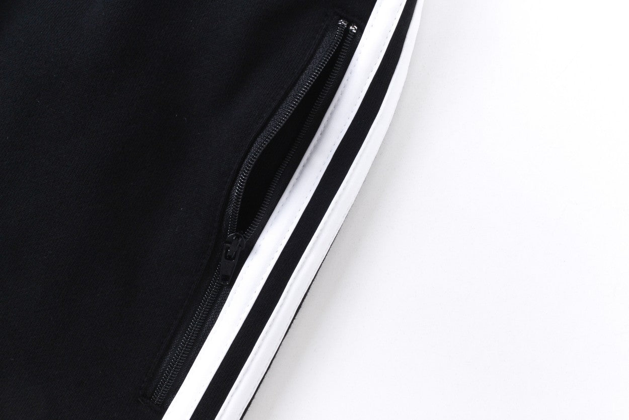 Pre-Owned Balenciaga x Adidas Collaboration Track Pants – Black Three Stripes, Embroidered Trefoil Logo, Luxury Athleisure