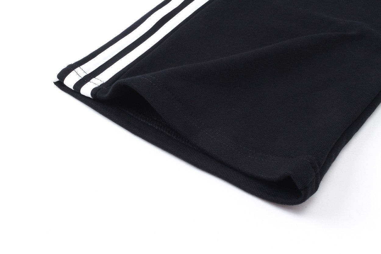 Pre-Owned Balenciaga x Adidas Collaboration Track Pants – Black Three Stripes, Embroidered Trefoil Logo, Luxury Athleisure