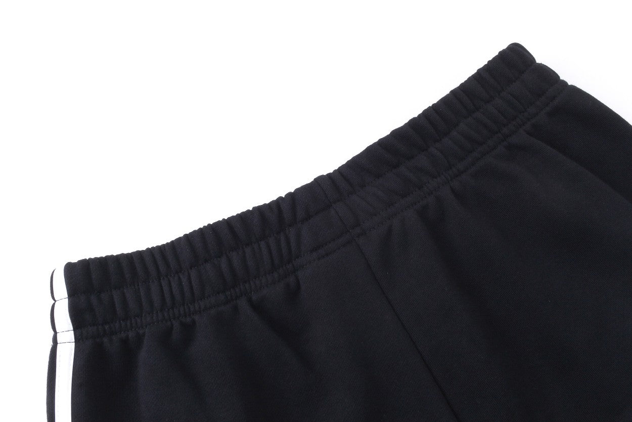 Pre-Owned Balenciaga x Adidas Collaboration Track Pants – Black Three Stripes, Embroidered Trefoil Logo, Luxury Athleisure