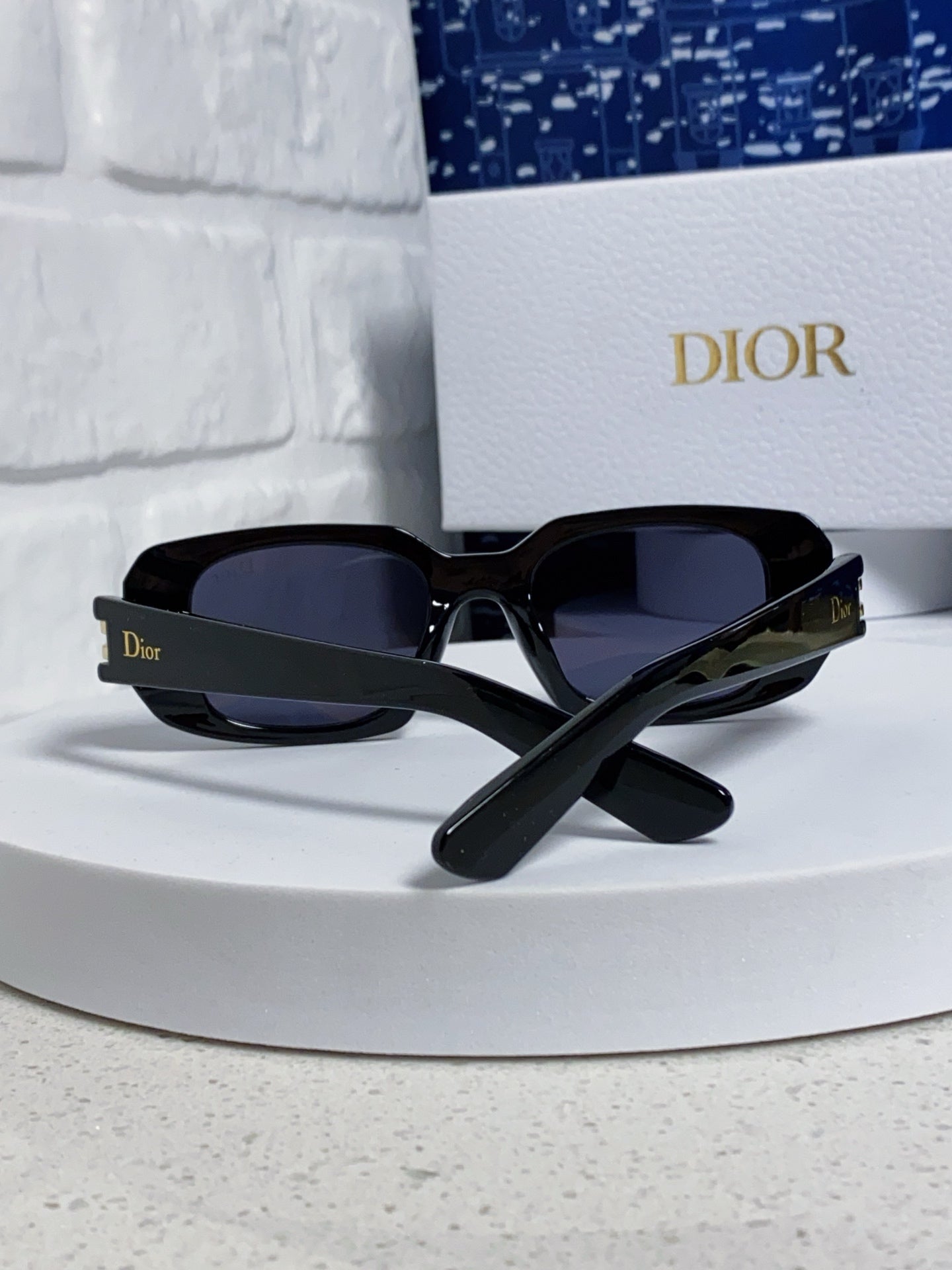 Pre-Owned Dior CDior S1I Square Sunglasses – Authentic Black & Gold Statement