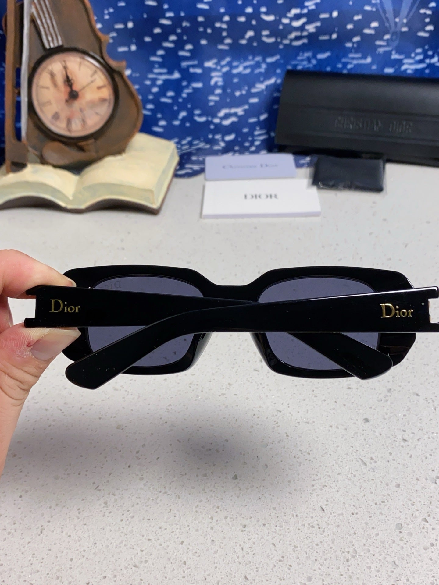 Pre-Owned Dior CDior S1I Square Sunglasses – Authentic Black & Gold Statement