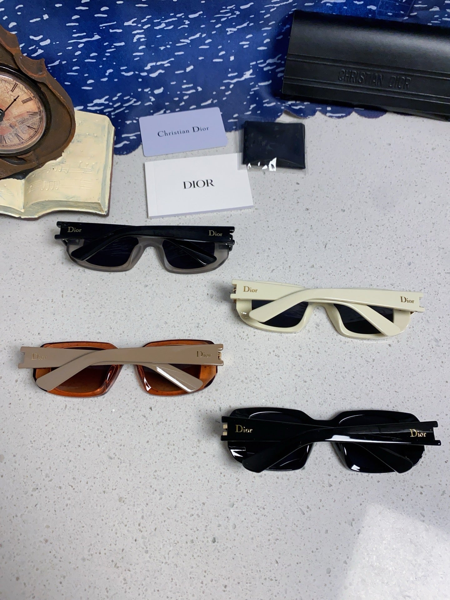 Pre-Owned Dior CDior S1I Square Sunglasses – Authentic Black & Gold Statement