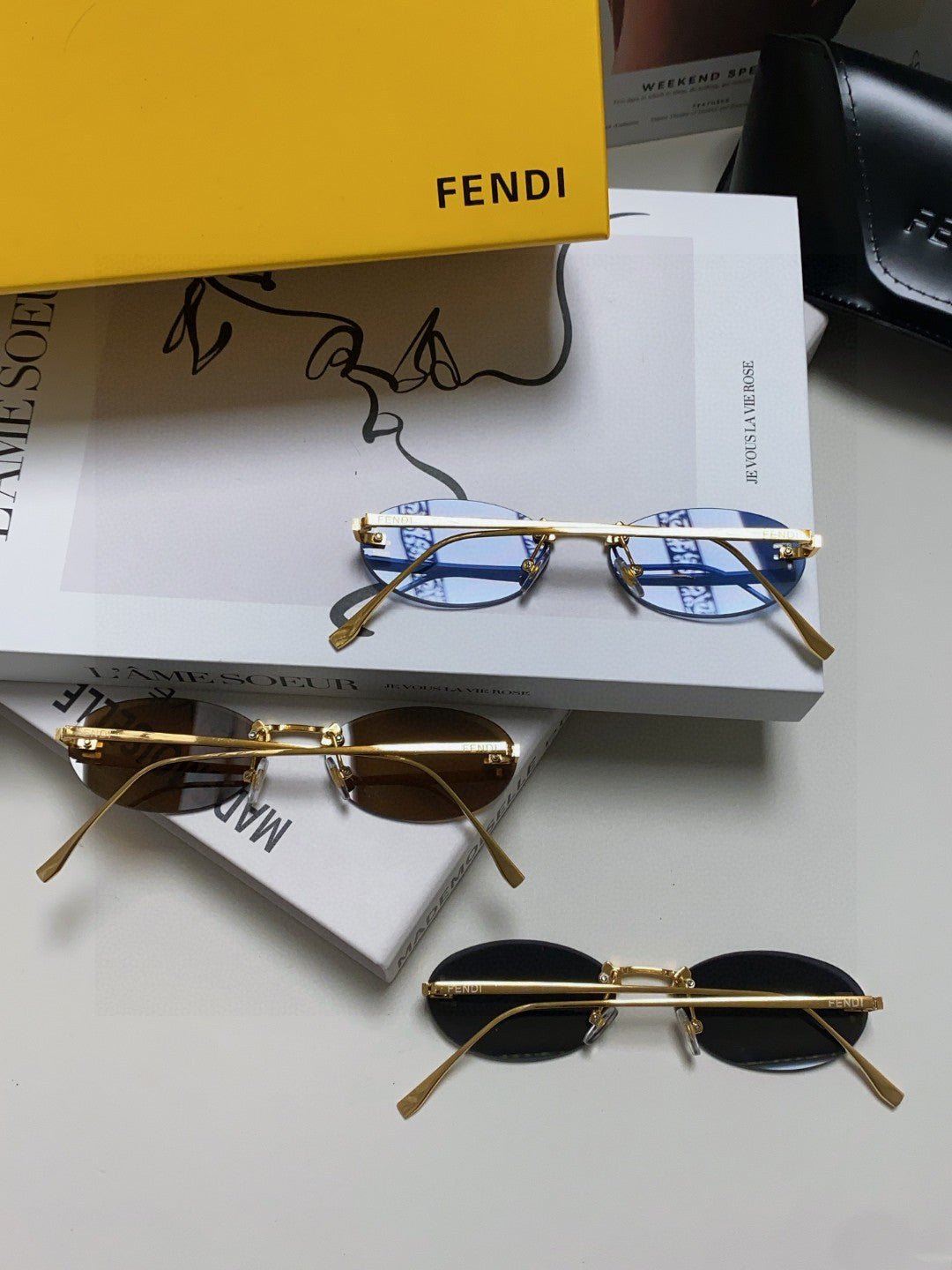 Fendi Rimless Oval Sunglasses | Unisex, Elegant, Pre-Loved