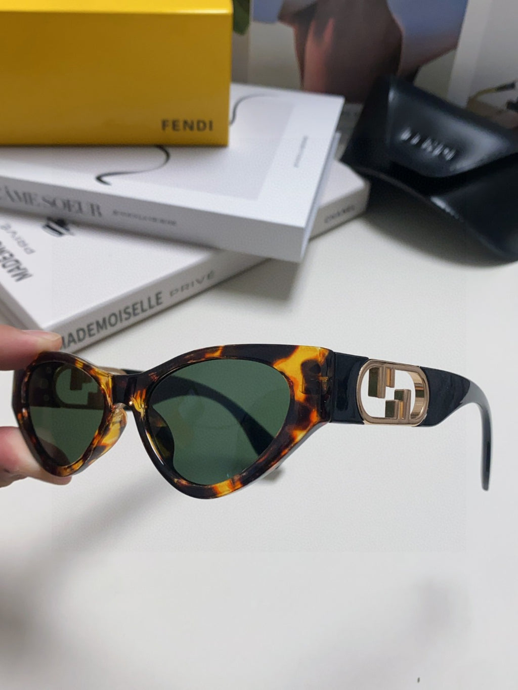 Fendi Rimless Cat-Eye Sunglasses | Pre-Loved Elegant Statement