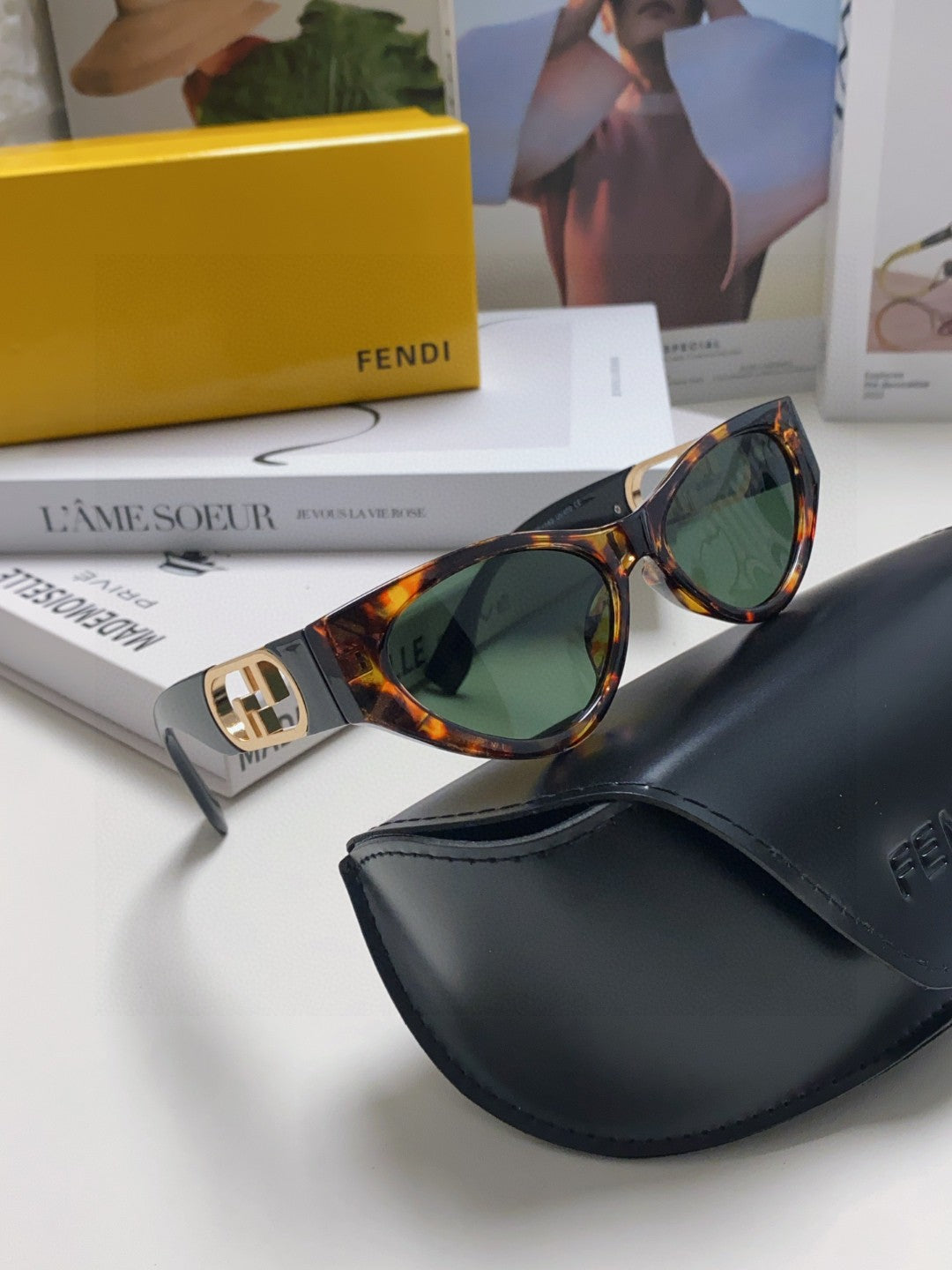 Fendi Rimless Cat-Eye Sunglasses | Pre-Loved Elegant Statement