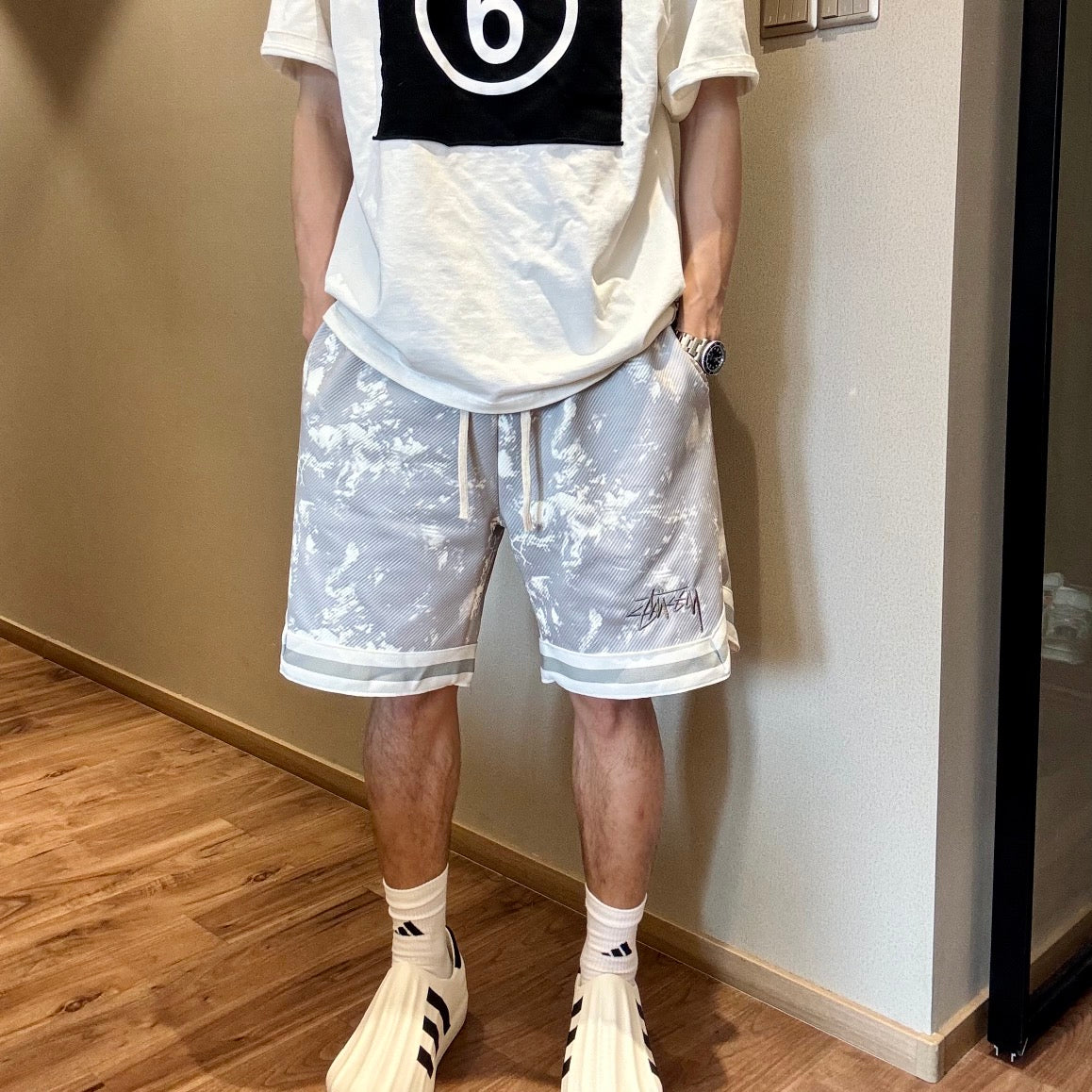 Pre-Owned Stussy 2024 Embroidered Logo Cargo Shorts