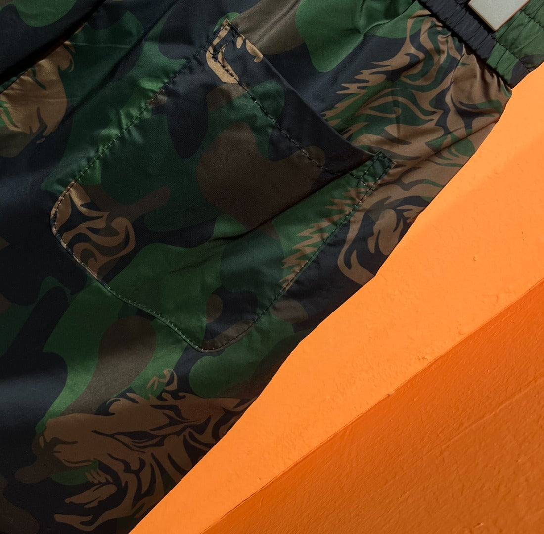 Pre-Owned Gucci Limited Edition Camouflage Print Drawstring Shorts