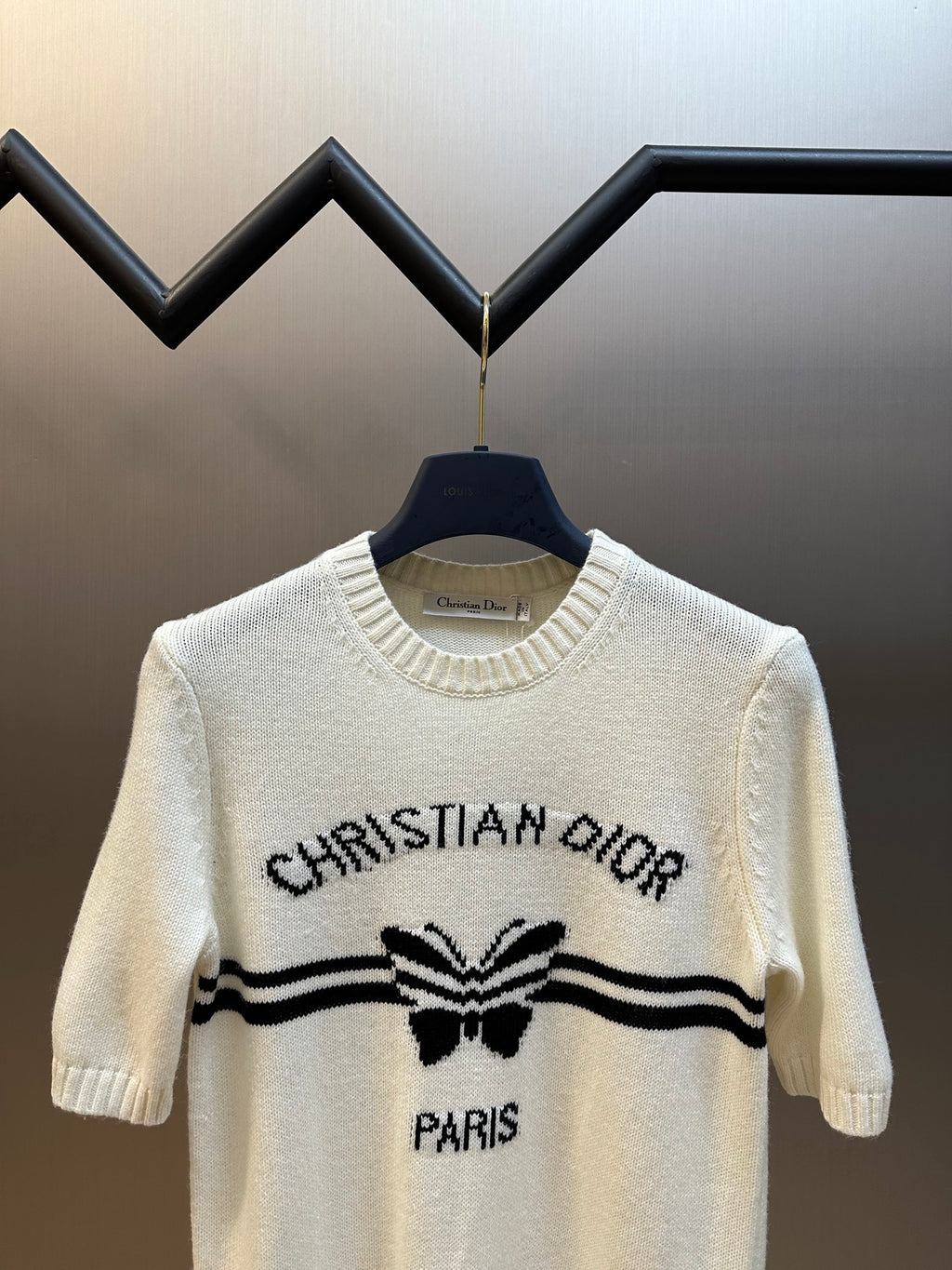 Pre-Owned Dior Butterfly Knit Short Sleeve Top (Women)