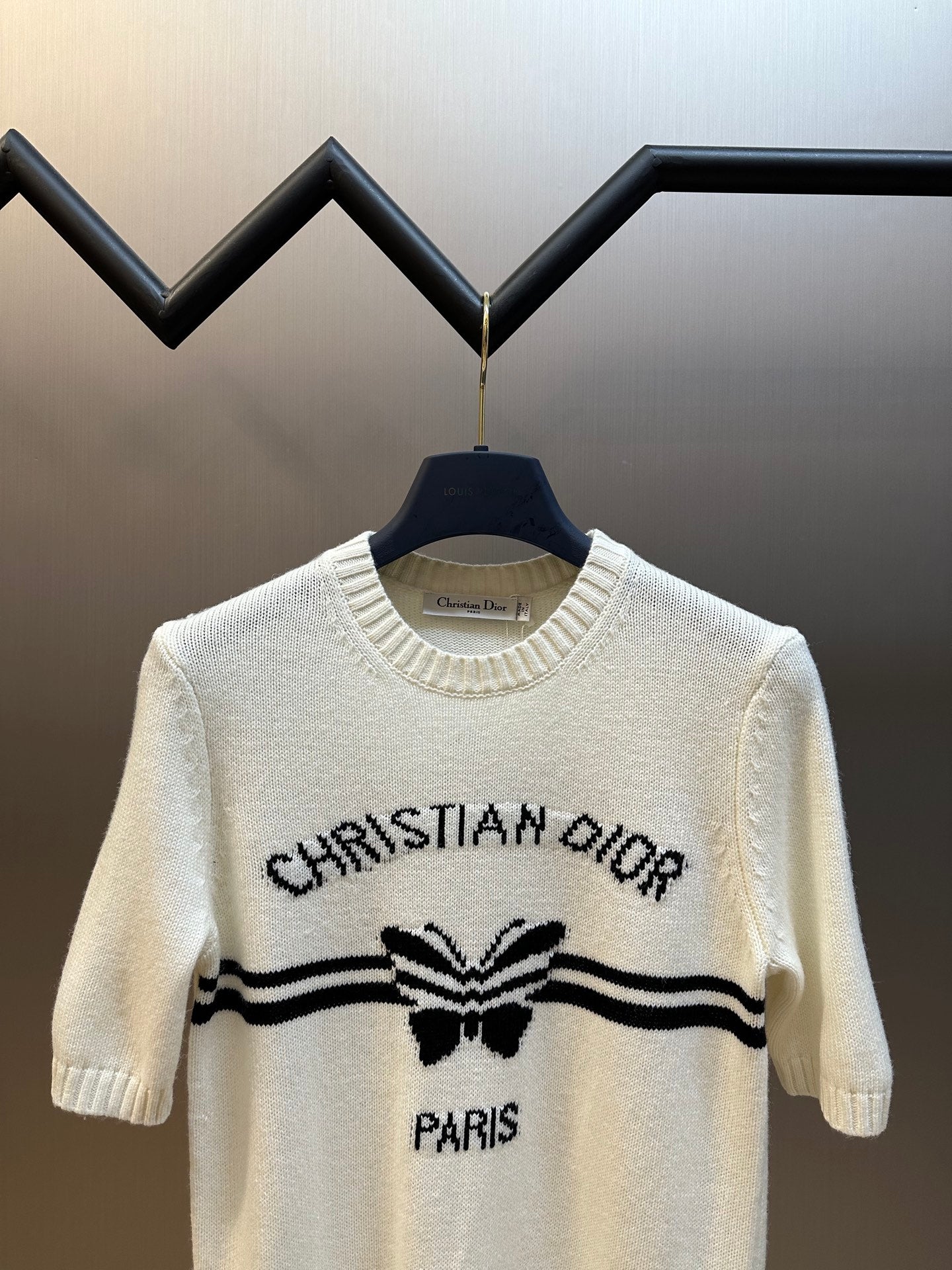 Pre-Owned Dior Butterfly Knit Short Sleeve Top (Women)