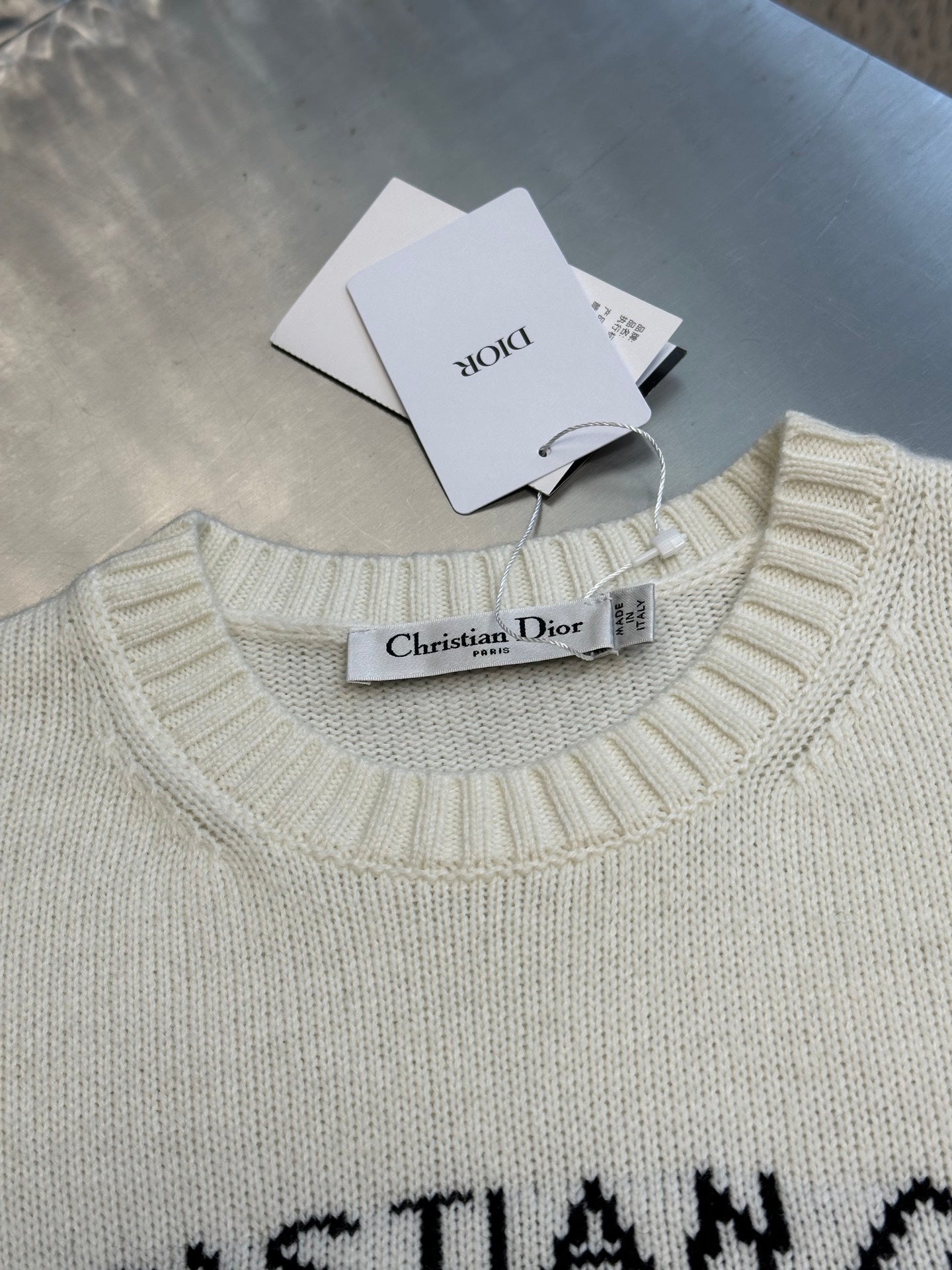 Pre-Owned Dior Butterfly Knit Short Sleeve Top (Women)