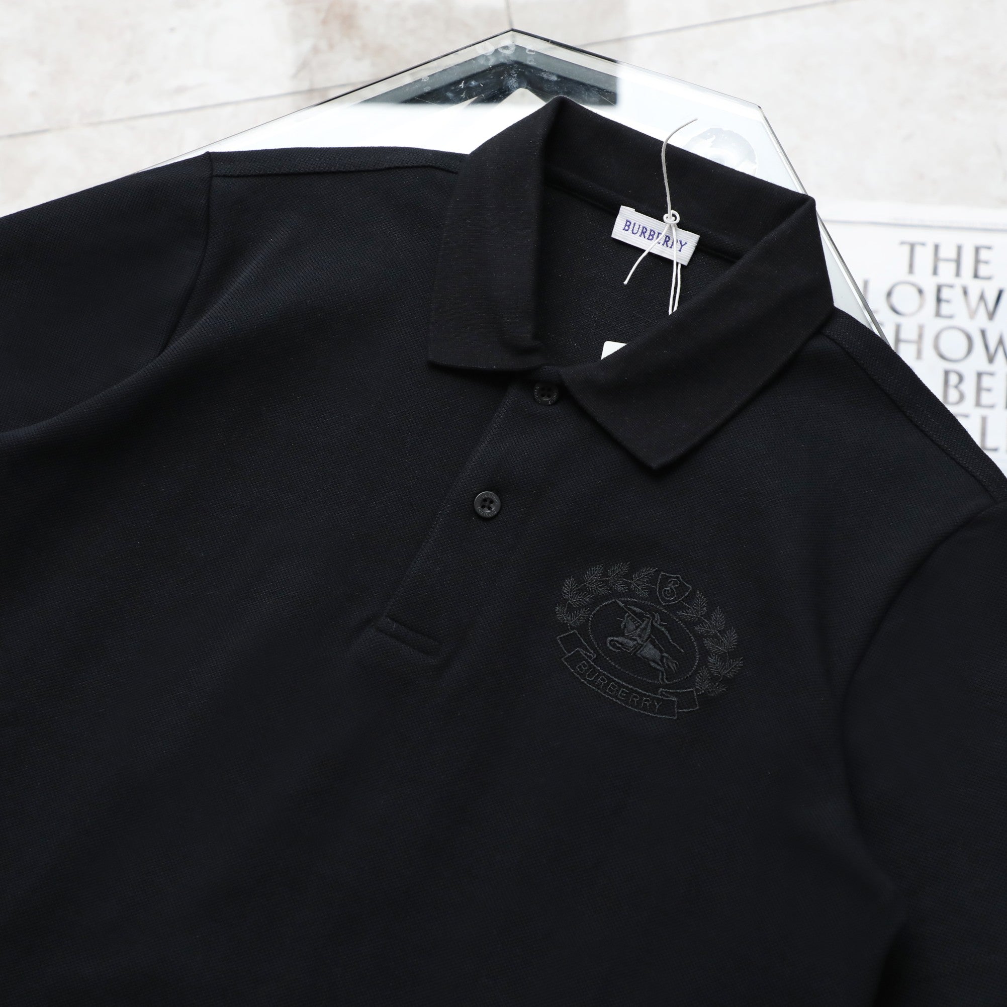 Pre-Owned BURBERRY Embroidered Crest Polo Shirt