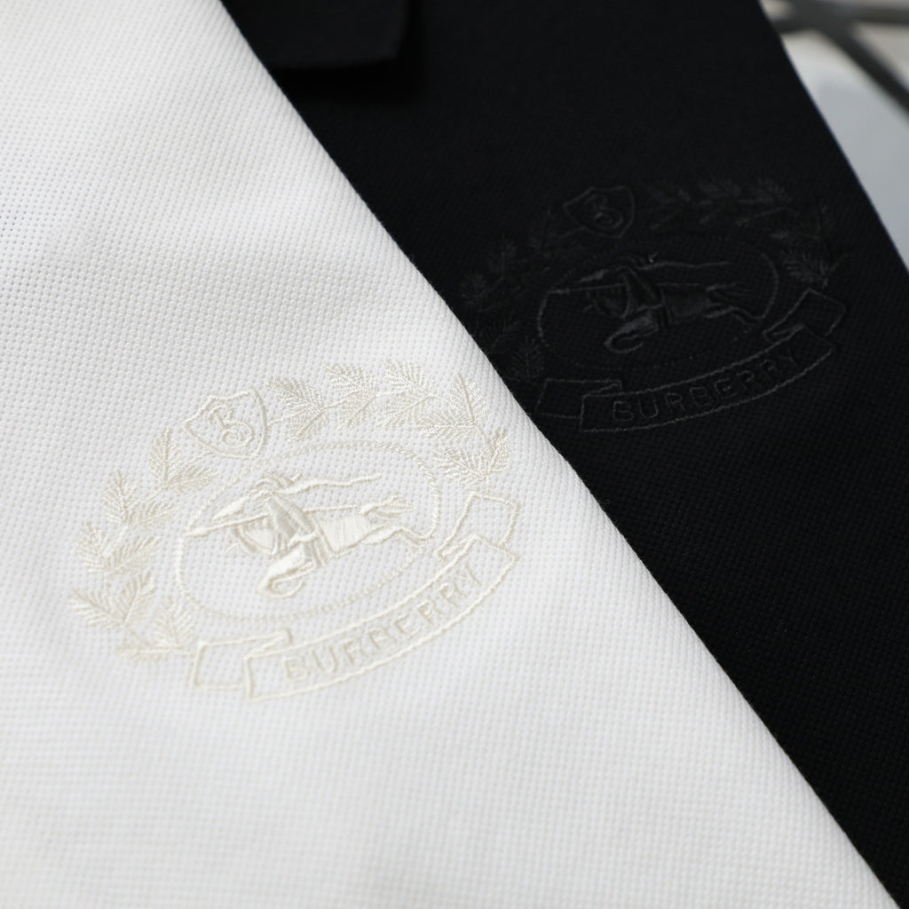 Pre-Owned BURBERRY Embroidered Crest Polo Shirt