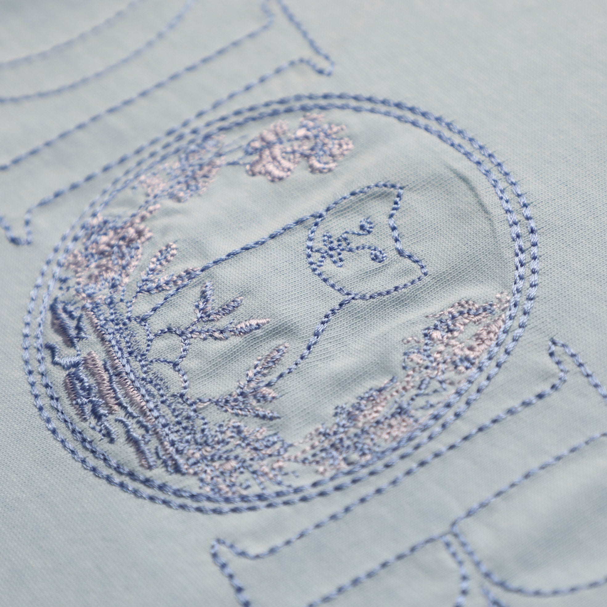 Pre-Owned Dior Embroidered Logo T-Shirt – Light Blue Crew Neck Tee, Minimalist Luxury Style