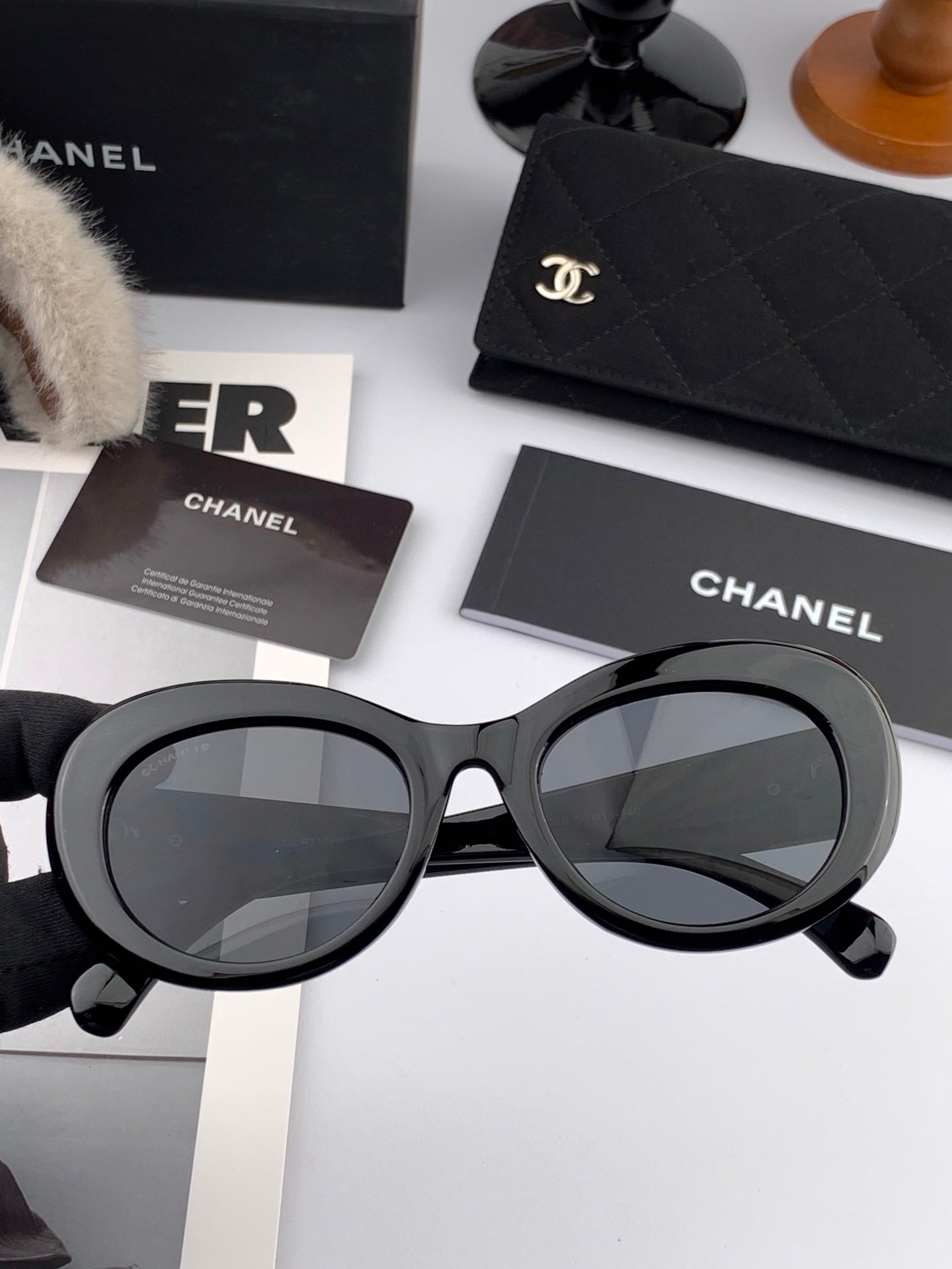 Chanel Oversized White Cat-Eye Sunglasses | Pre-Loved Luxe Expression