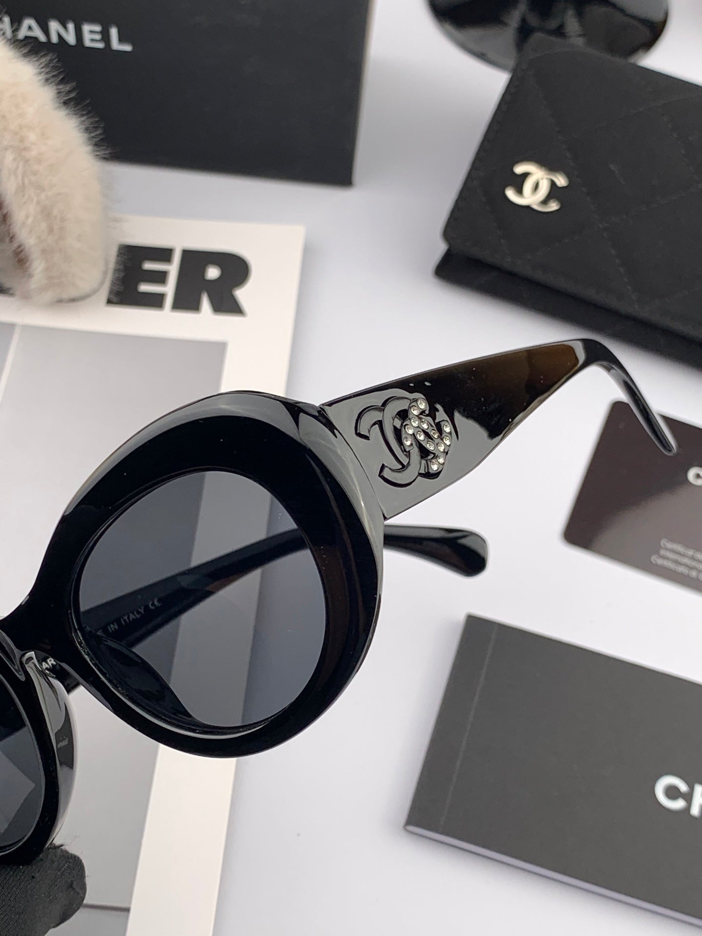 Chanel Oversized White Cat-Eye Sunglasses | Pre-Loved Luxe Expression