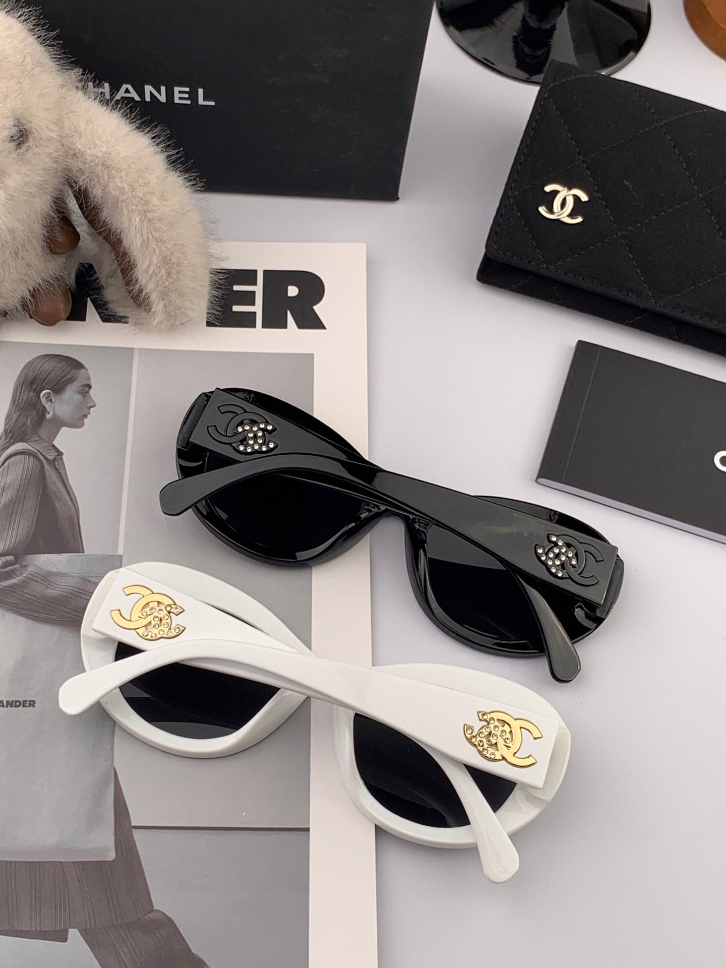 Chanel Oversized White Cat-Eye Sunglasses | Pre-Loved Luxe Expression