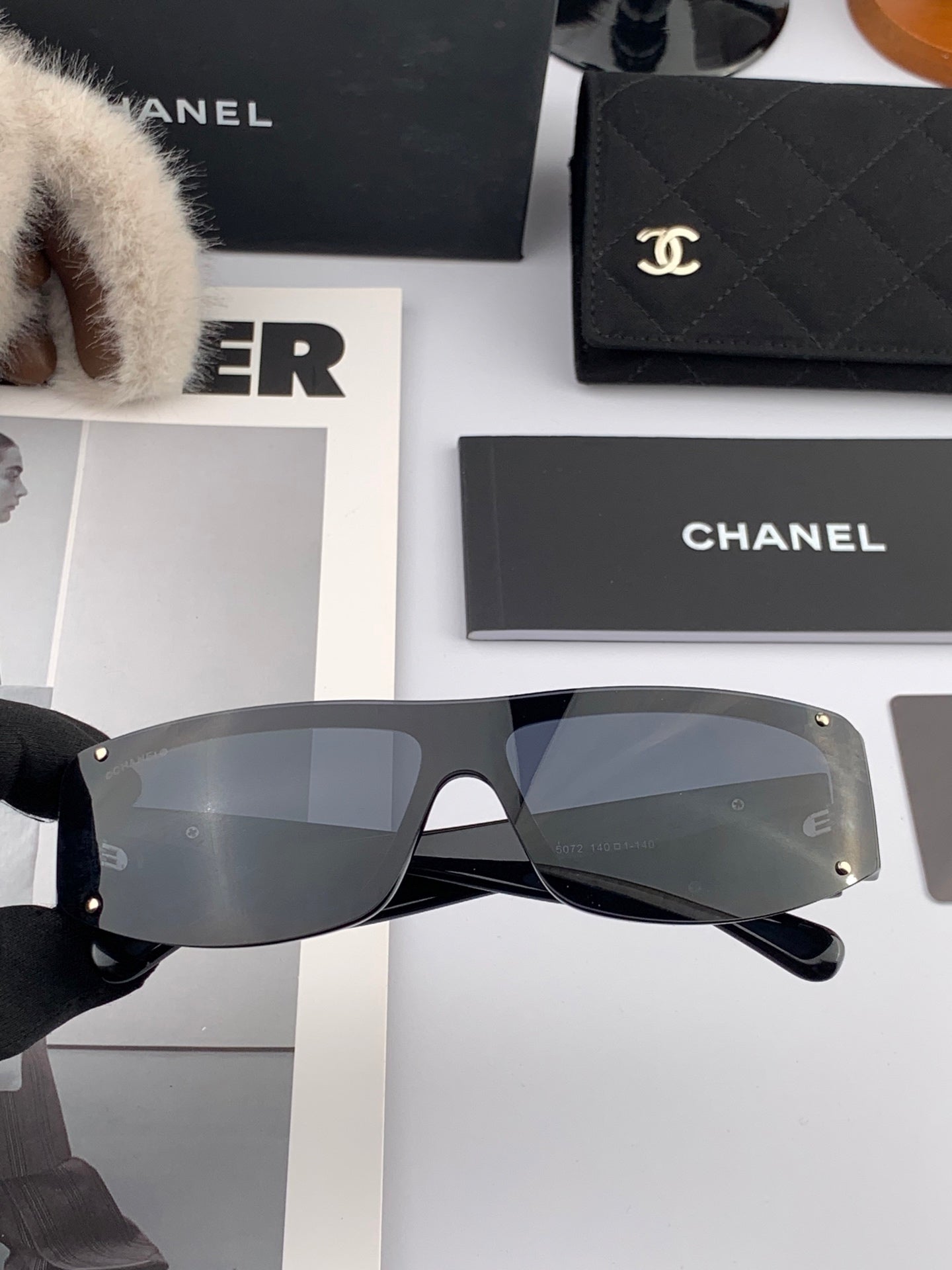 Chanel Oversized Shield Sunglasses | Pre-Loved Sport-Chic