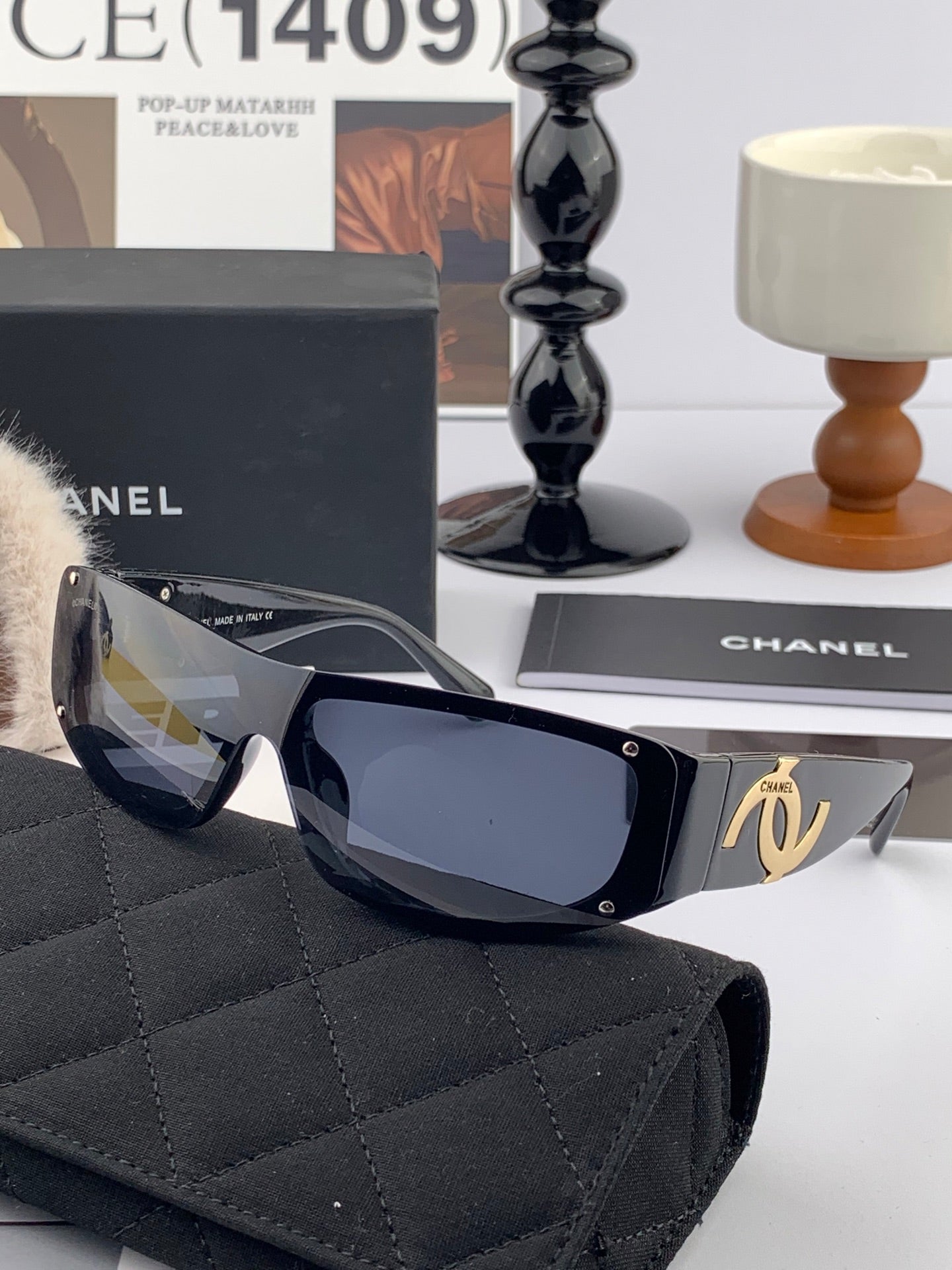 Chanel Oversized Shield Sunglasses | Pre-Loved Sport-Chic