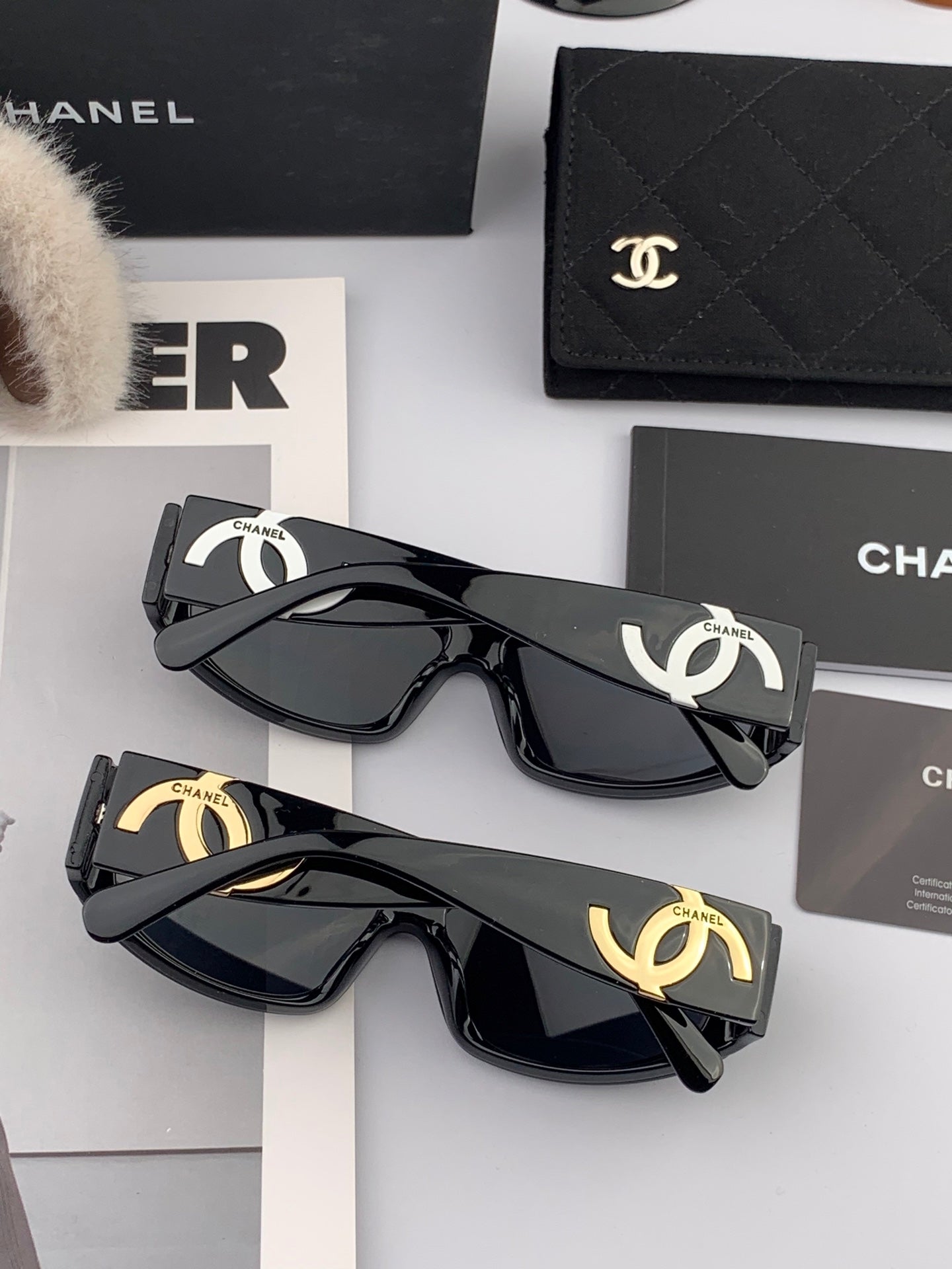 Chanel Oversized Shield Sunglasses | Pre-Loved Sport-Chic