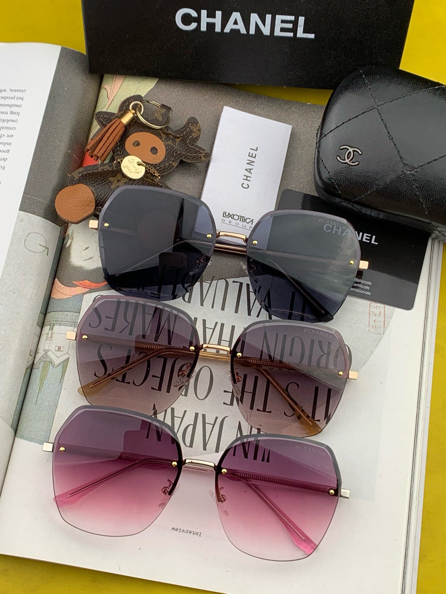 Authentic Pre-Owned Chanel Rimless Sunglasses – Soft Lilac Chic