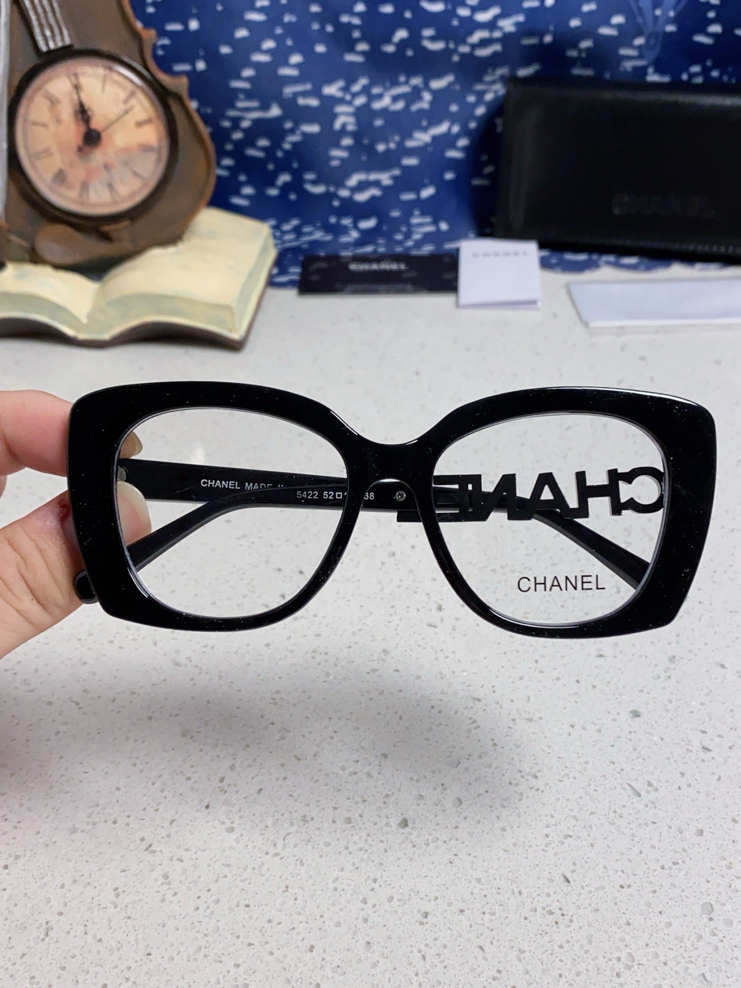 Pre-Owned Chanel CH5222 Optical Glasses – Elegant Square Acetate Frame
