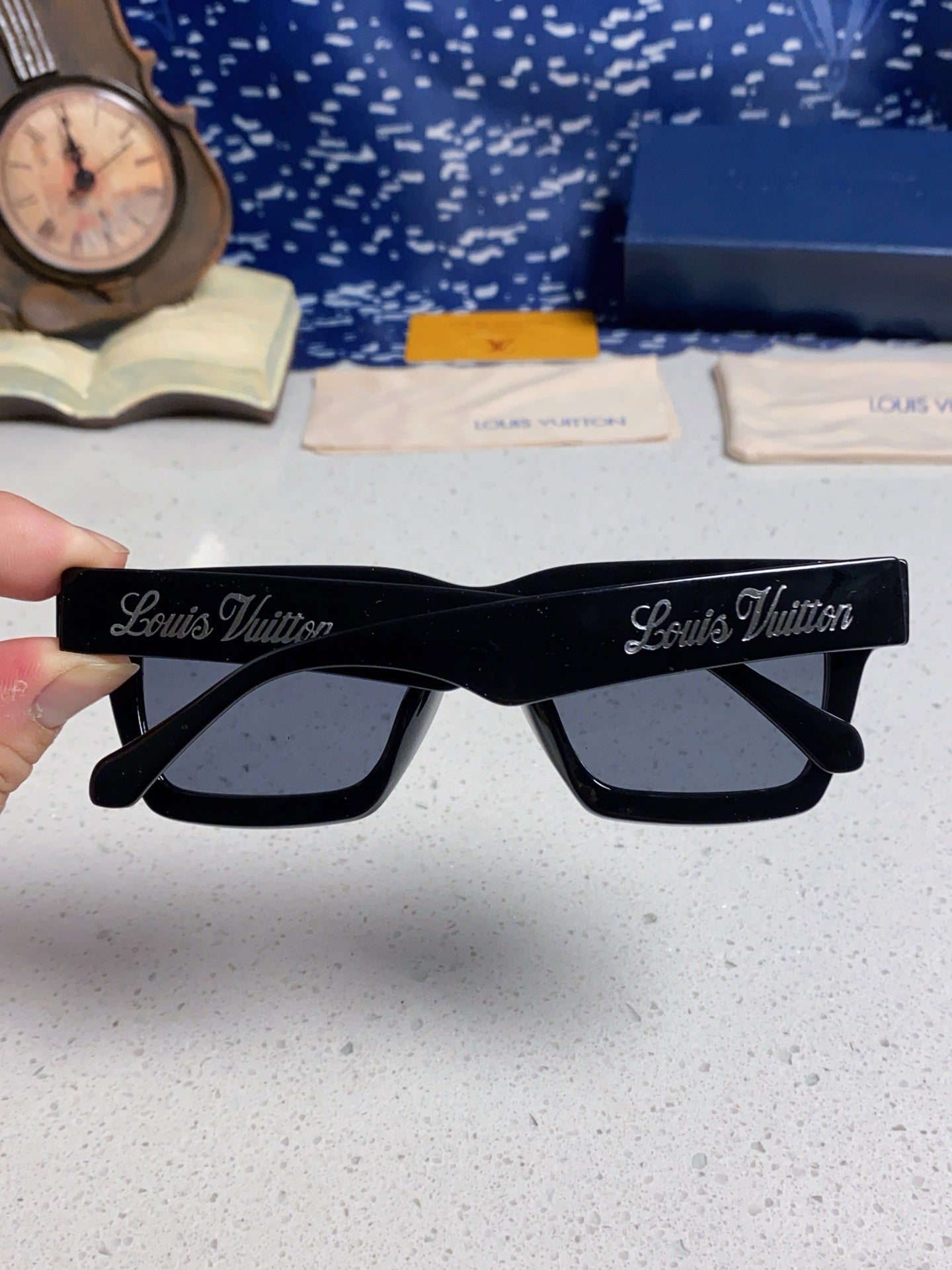 Authentic Pre-Owned Louis Vuitton Flight Aviators – Bold Brow Bar & LV Hinges