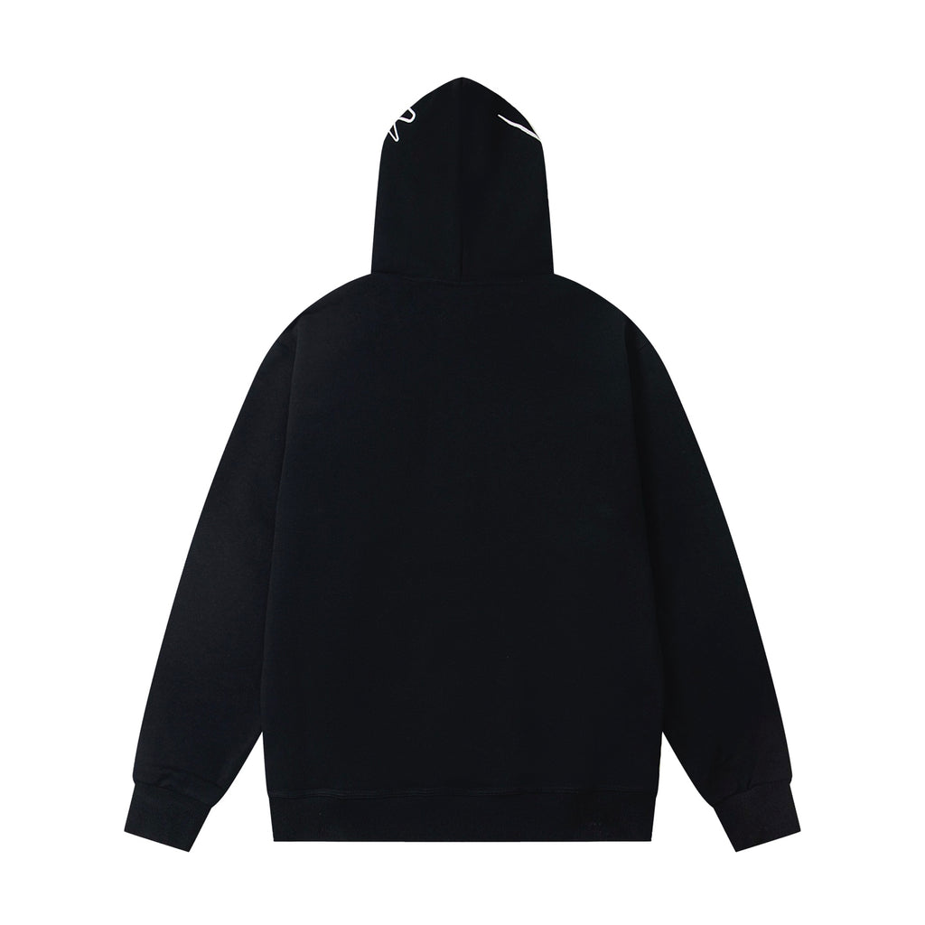 Pre-Owned Stussy Logo Embroidered Hoodie – Retro Streetwear Unisex Pullover, Like New Condition