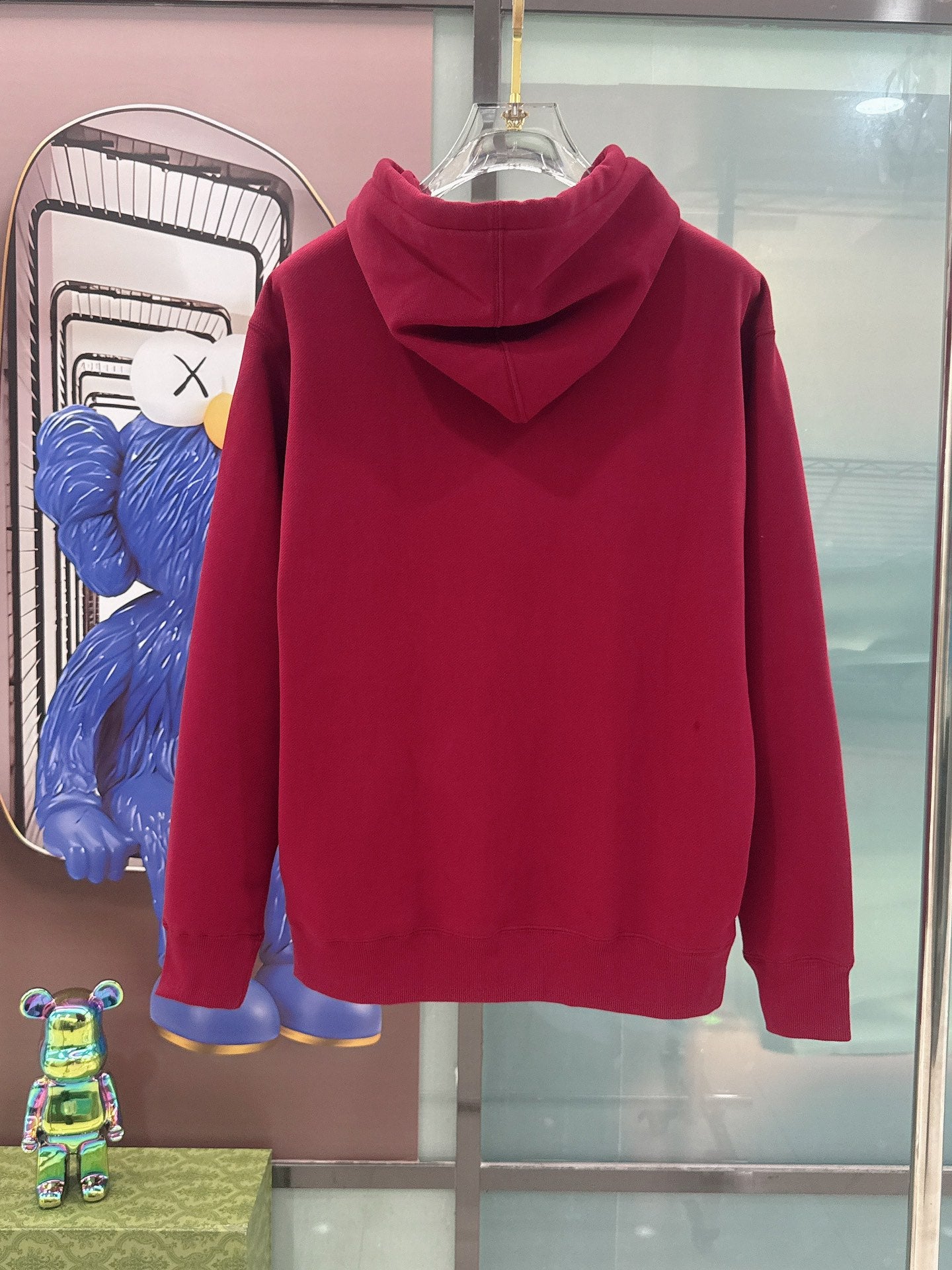 Pre-Owned Gucci Oversized Hoodie – Like New Red Logo Sweatshirt, Luxury Streetwear Essential