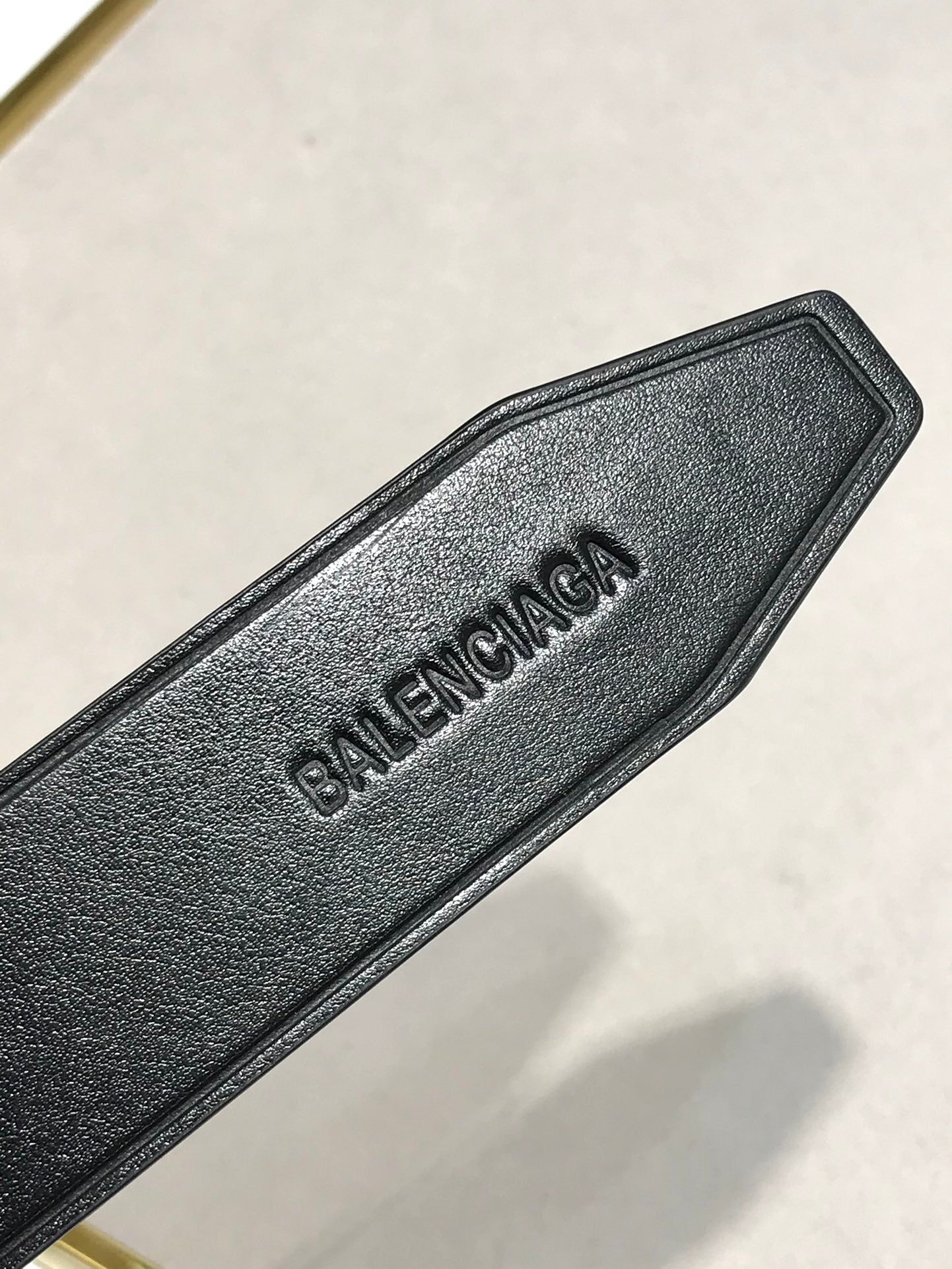 Pre-Owned Balenciaga 35mm Leather Belt – NFC-Enabled Black Waist Belt with Logo Buckle, Fall/Winter Edition