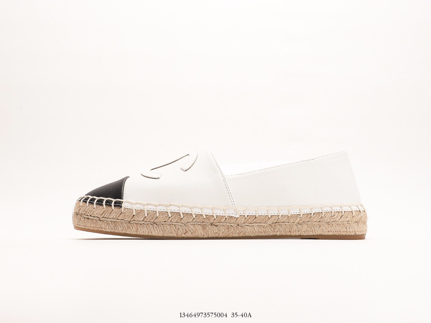 Pre-Owned Chanel Two-Tone Lambskin & Linen Espadrilles