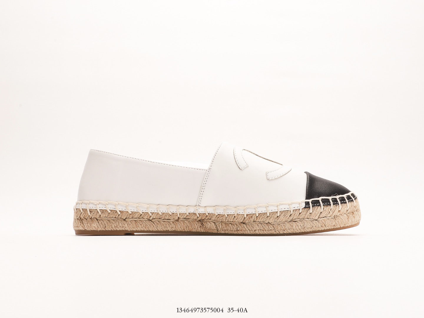 Pre-Owned Chanel Two-Tone Lambskin & Linen Espadrilles