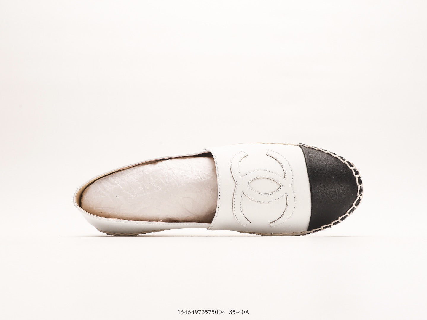 Pre-Owned Chanel Two-Tone Lambskin & Linen Espadrilles