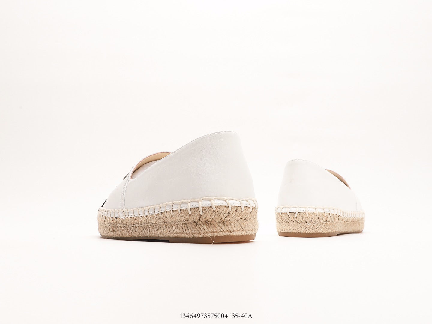 Pre-Owned Chanel Two-Tone Lambskin & Linen Espadrilles